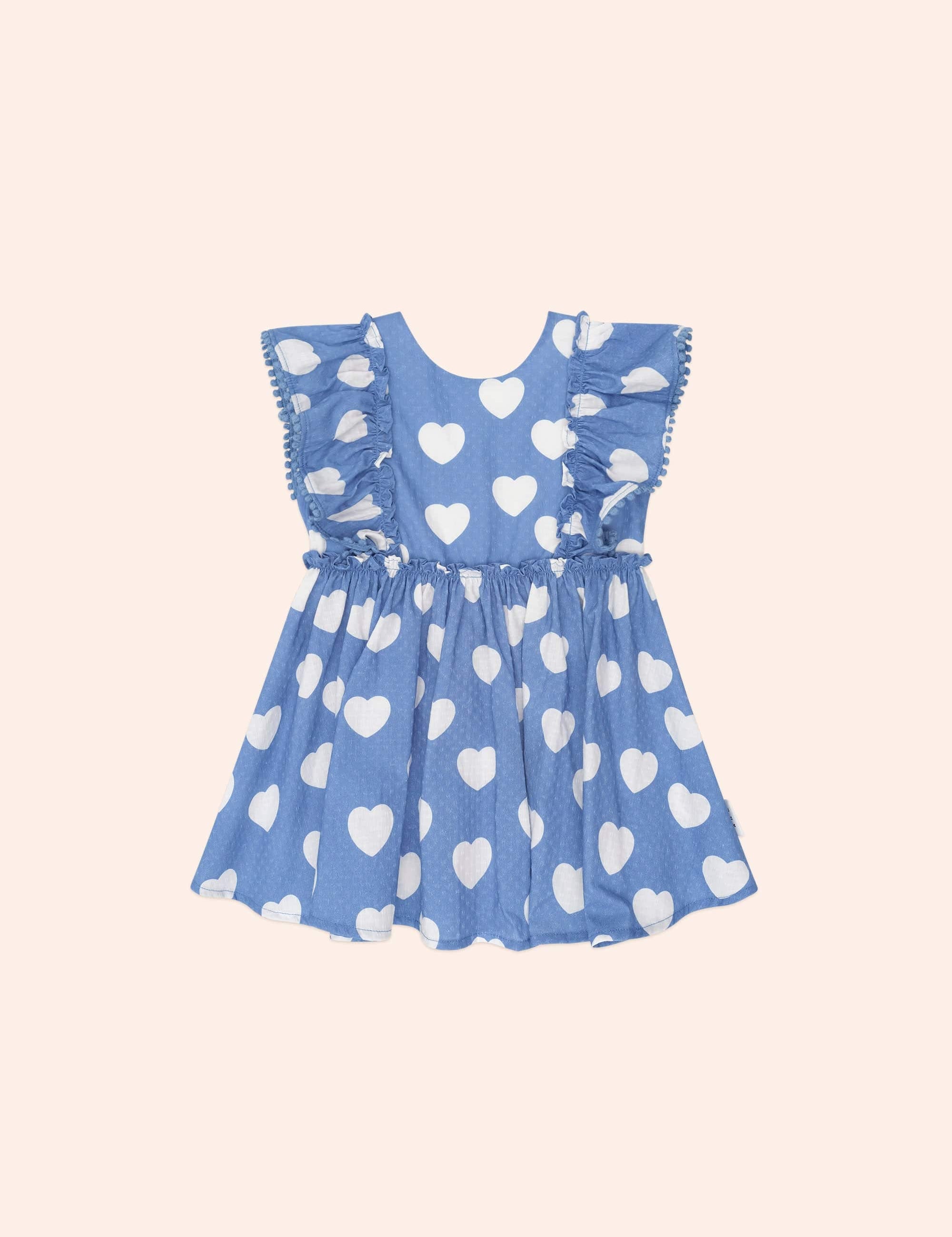 Frill Heart Bow Dress DRESS Huxbaby