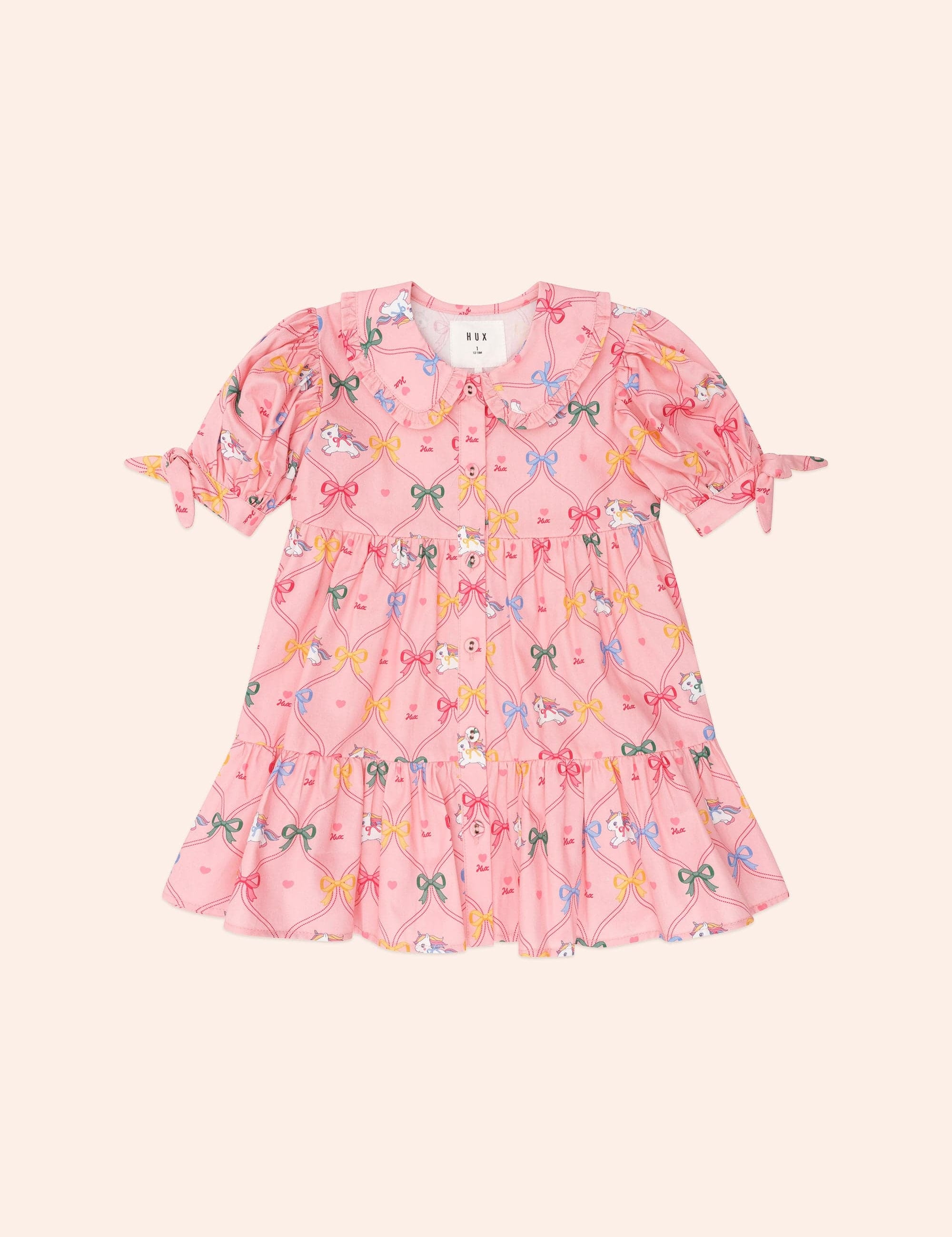 Unicorn Bow Puff Dress DRESS Huxbaby
