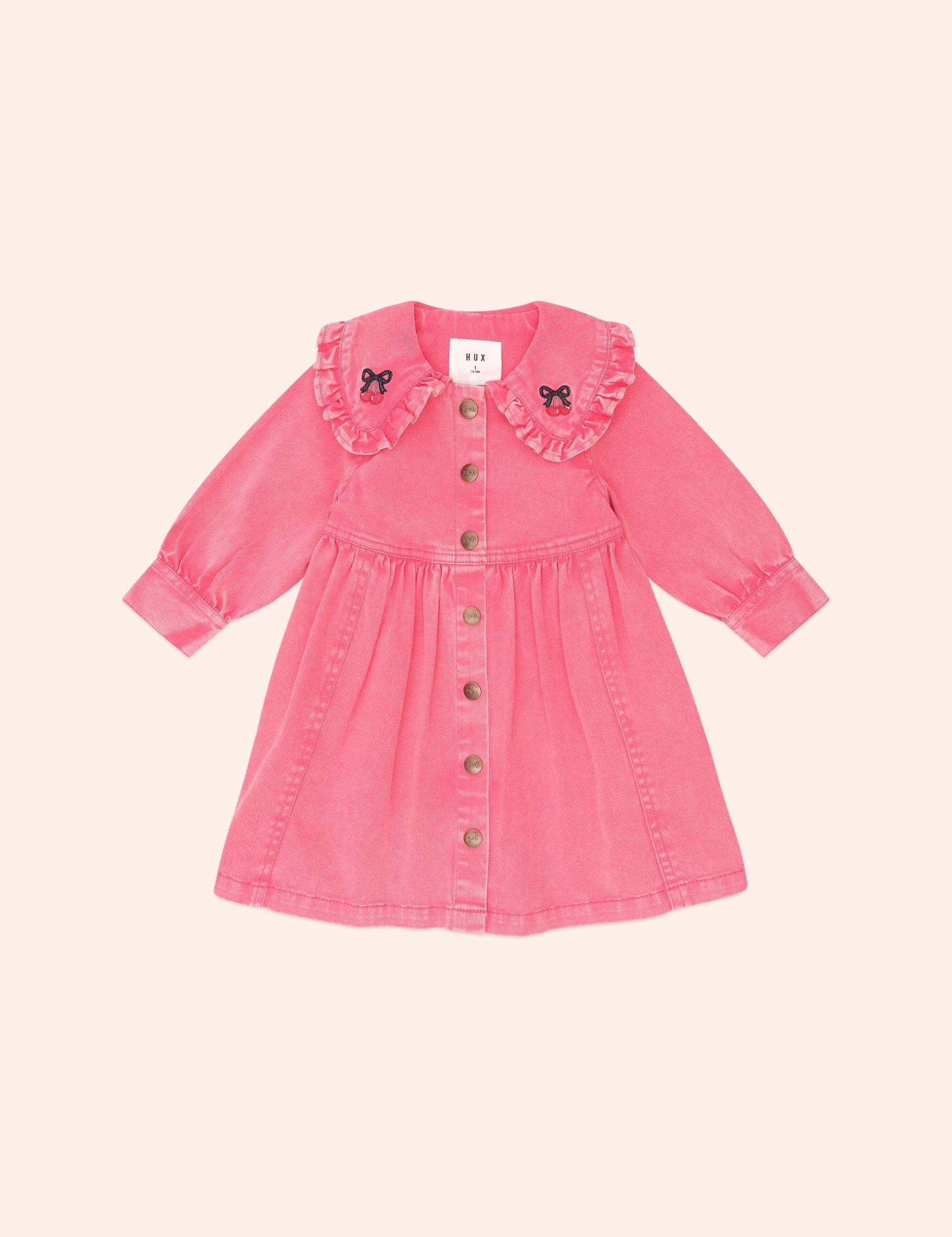 Vintage Cherry Collar Dress DRESS Huxbaby