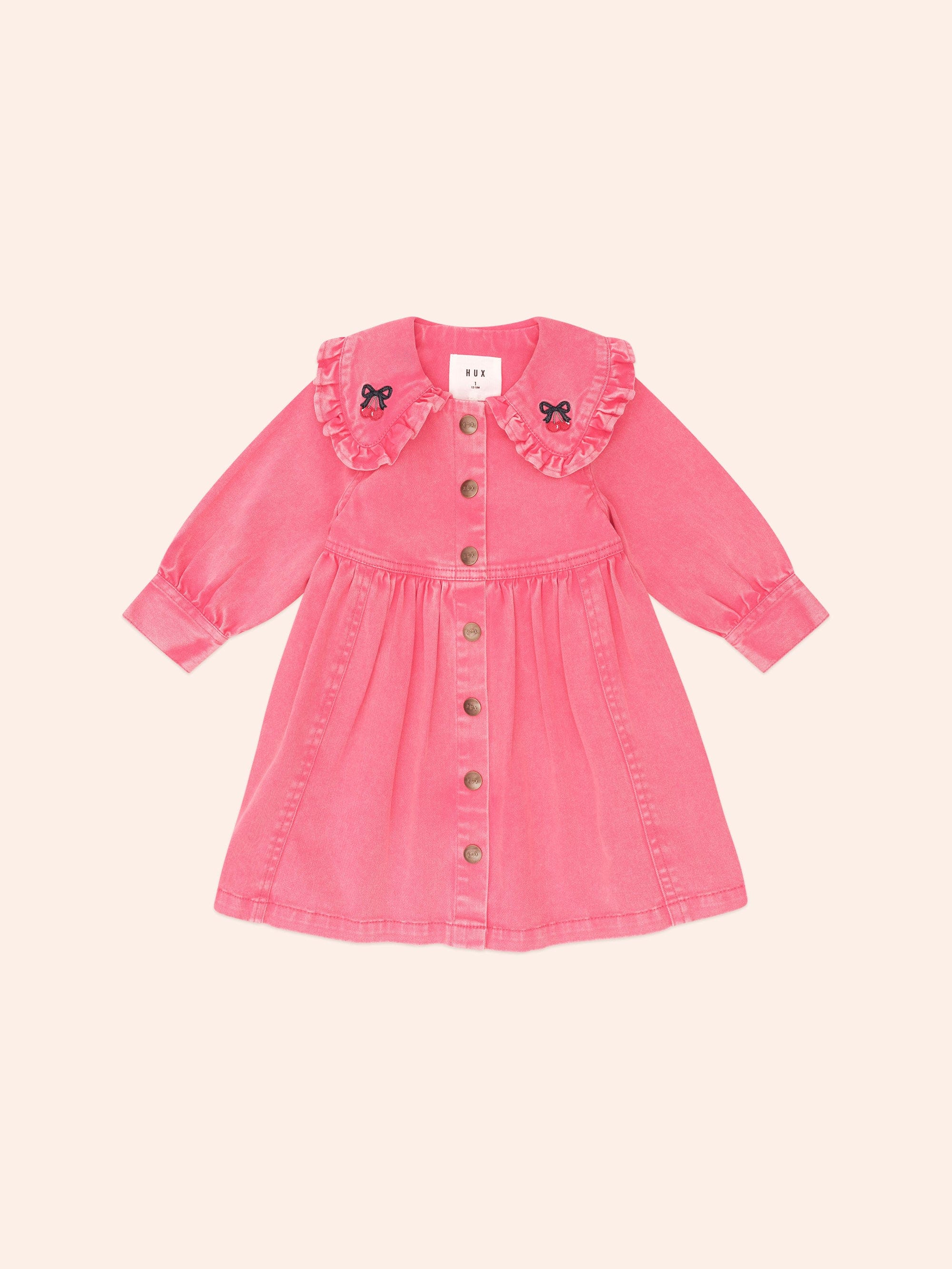 Vintage Cherry Collar Dress DRESS Huxbaby