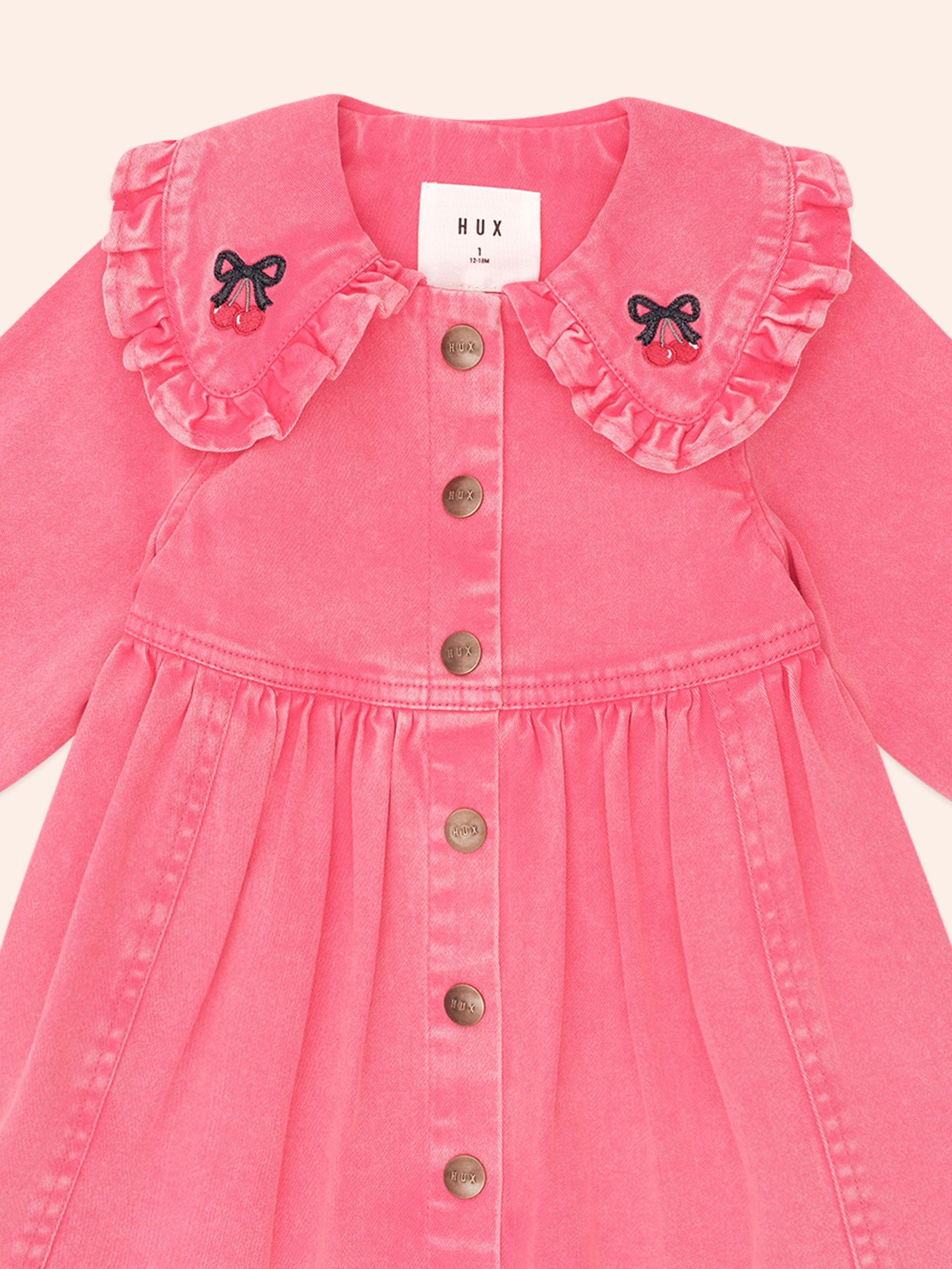 Vintage Cherry Collar Dress DRESS Huxbaby