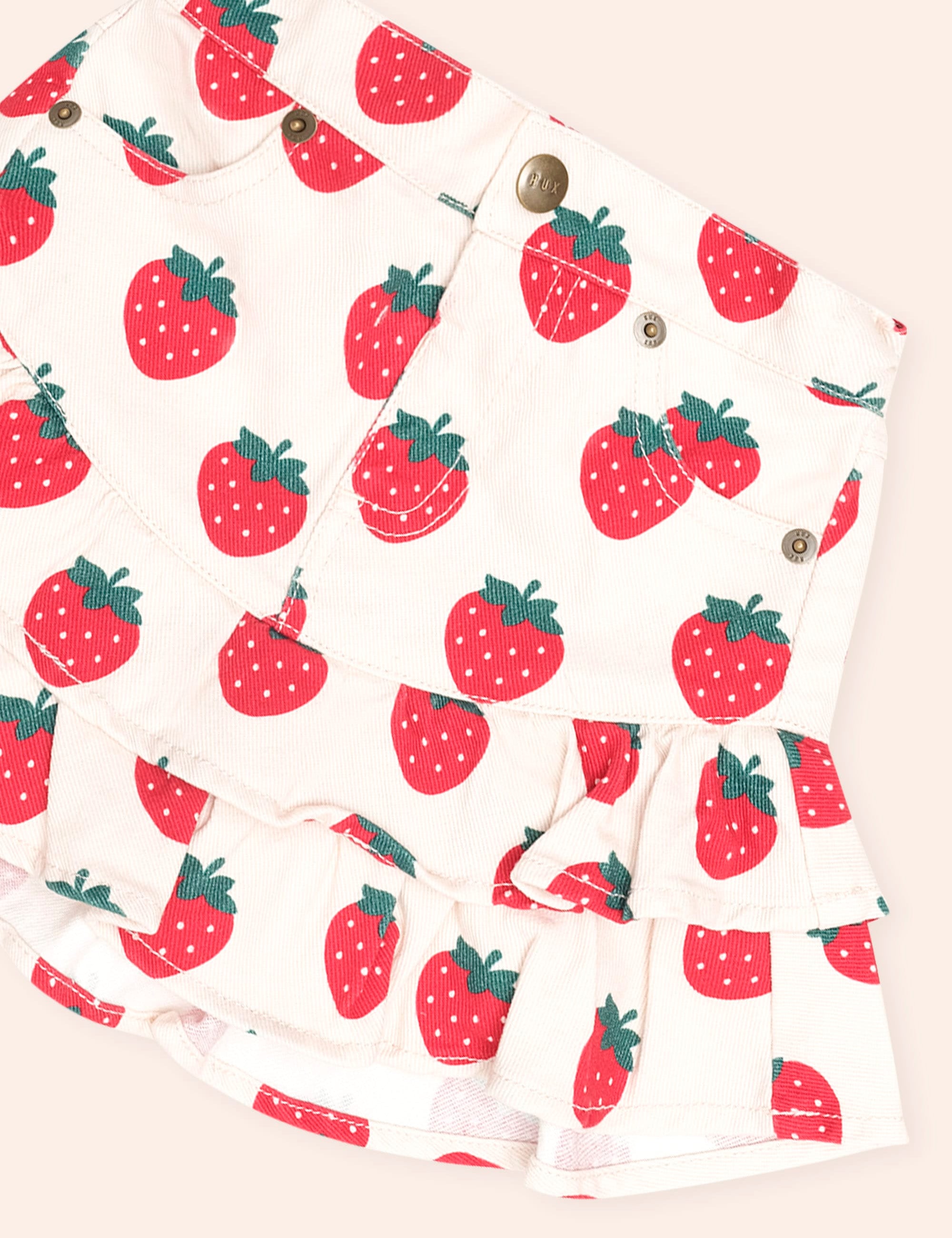 Strawberry Tiered Skirt SKIRT Huxbaby Shopify