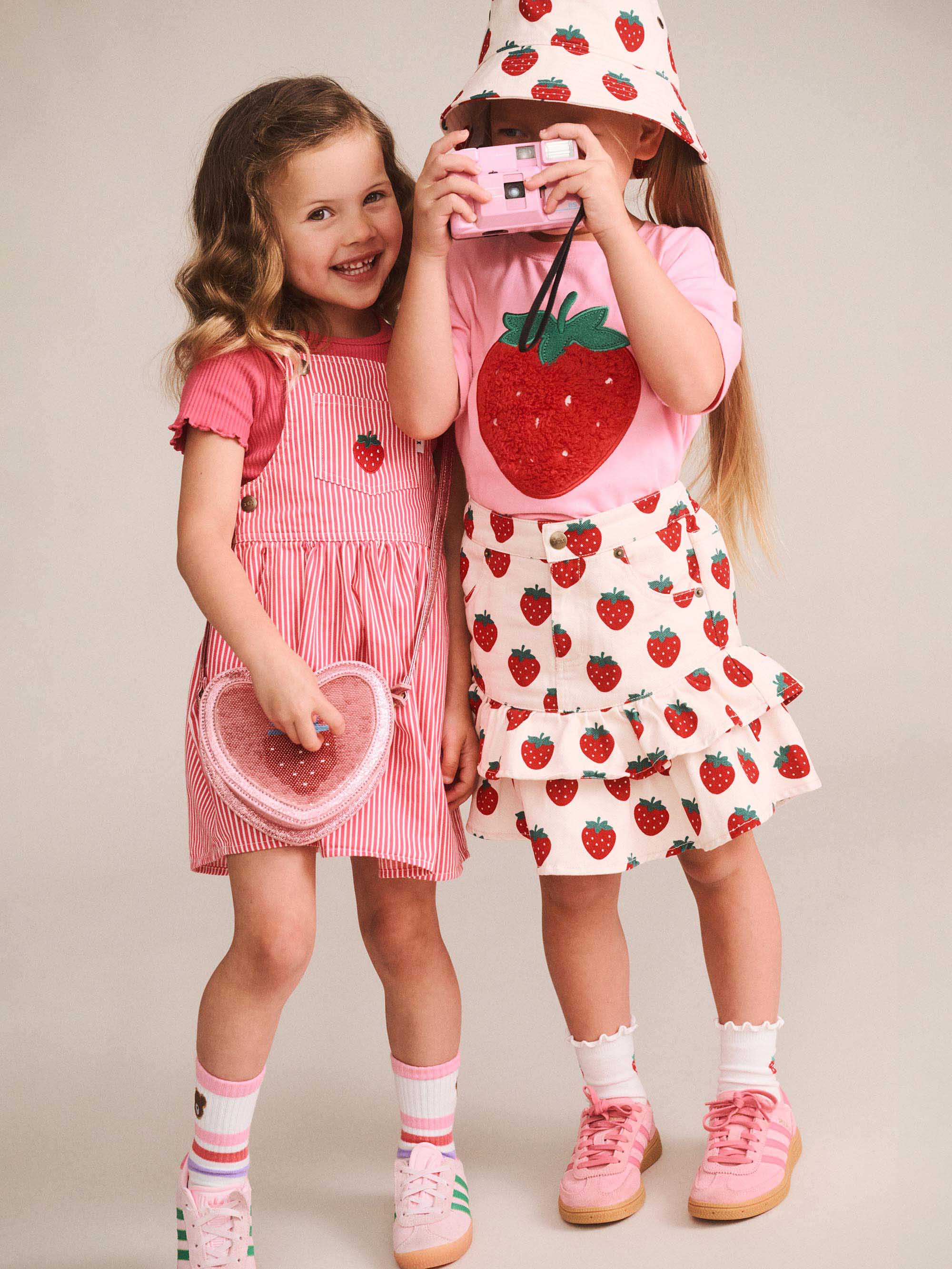 Strawberry Tiered Skirt SKIRT Huxbaby Shopify