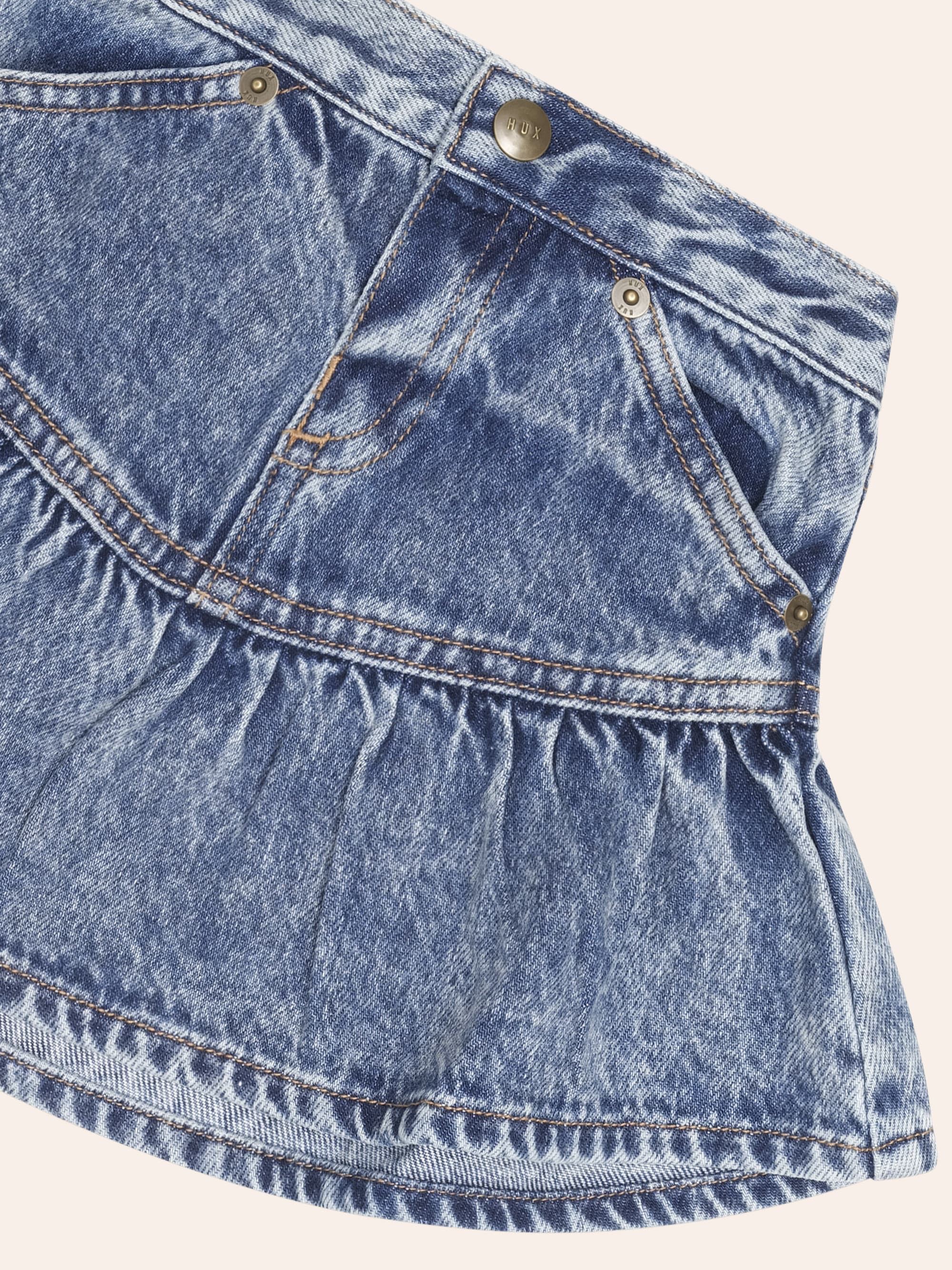 Dreamy Denim Tiered Skirt SKIRT Huxbaby Shopify
