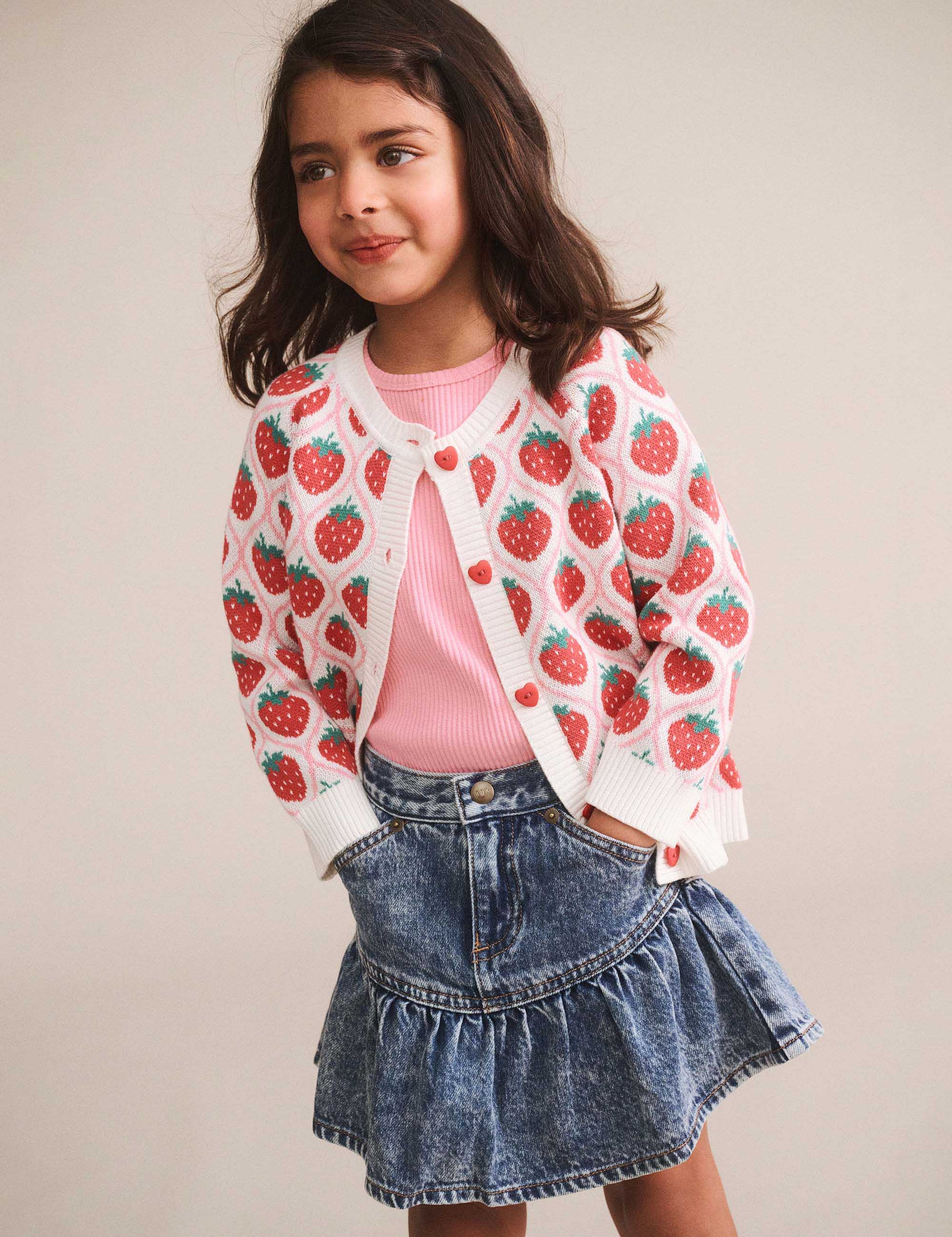 Dreamy Denim Tiered Skirt SKIRT Huxbaby Shopify