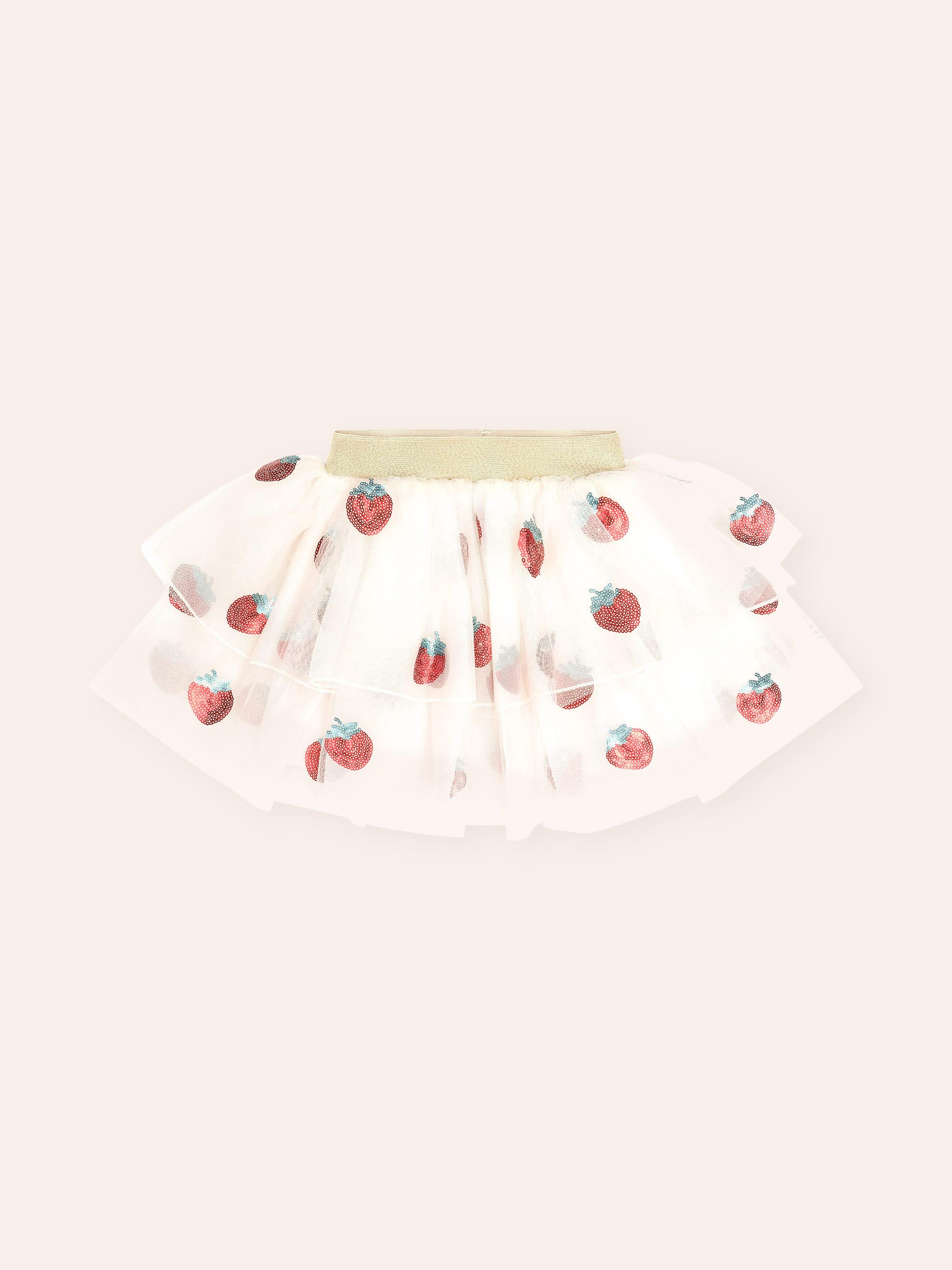 Sequin Strawberry Tulle Skirt SKIRT Huxbaby Shopify