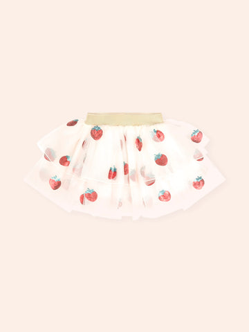 Sequin Strawberry Tulle Skirt SKIRT Huxbaby Shopify
