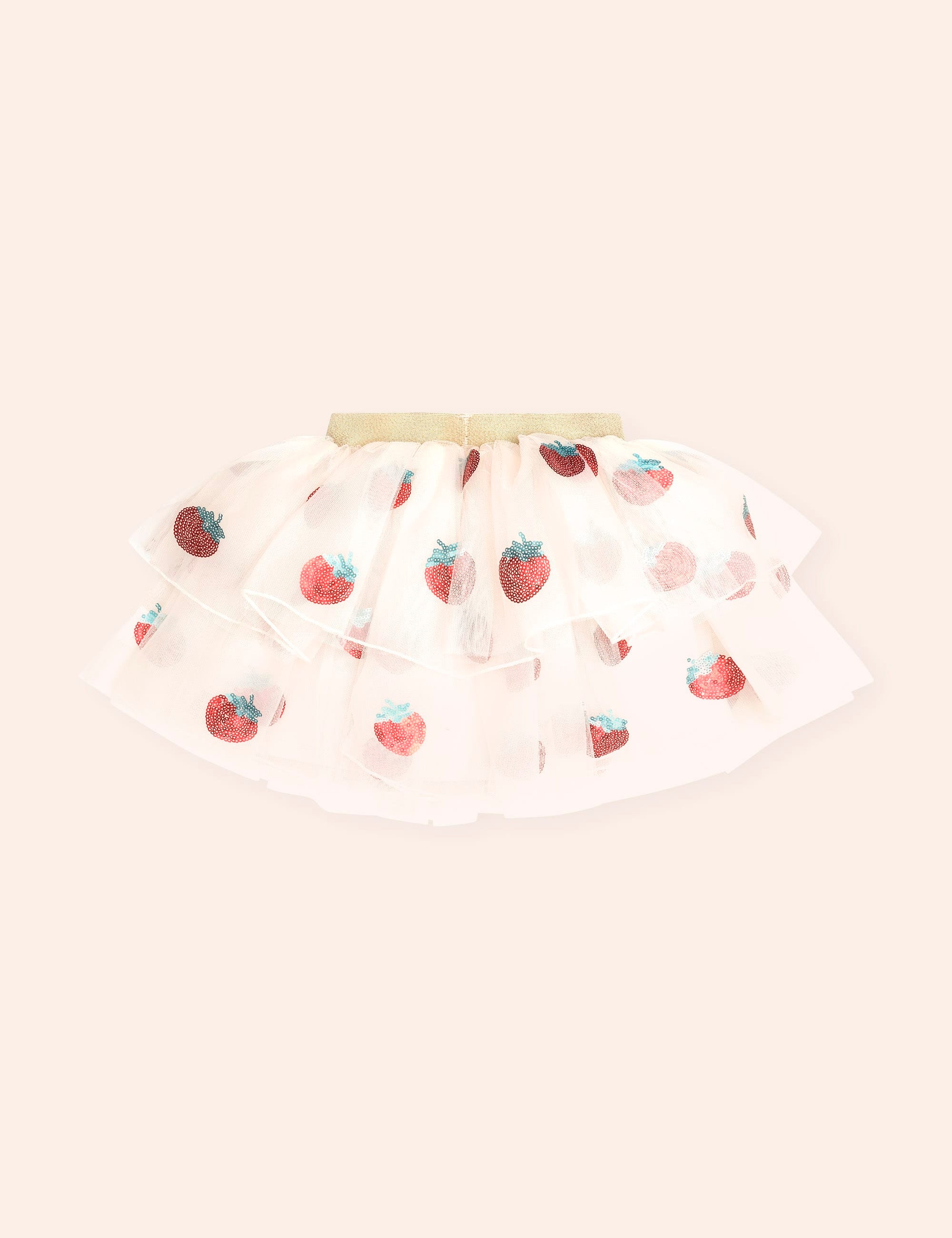 Sequin Strawberry Tulle Skirt SKIRT Huxbaby Shopify