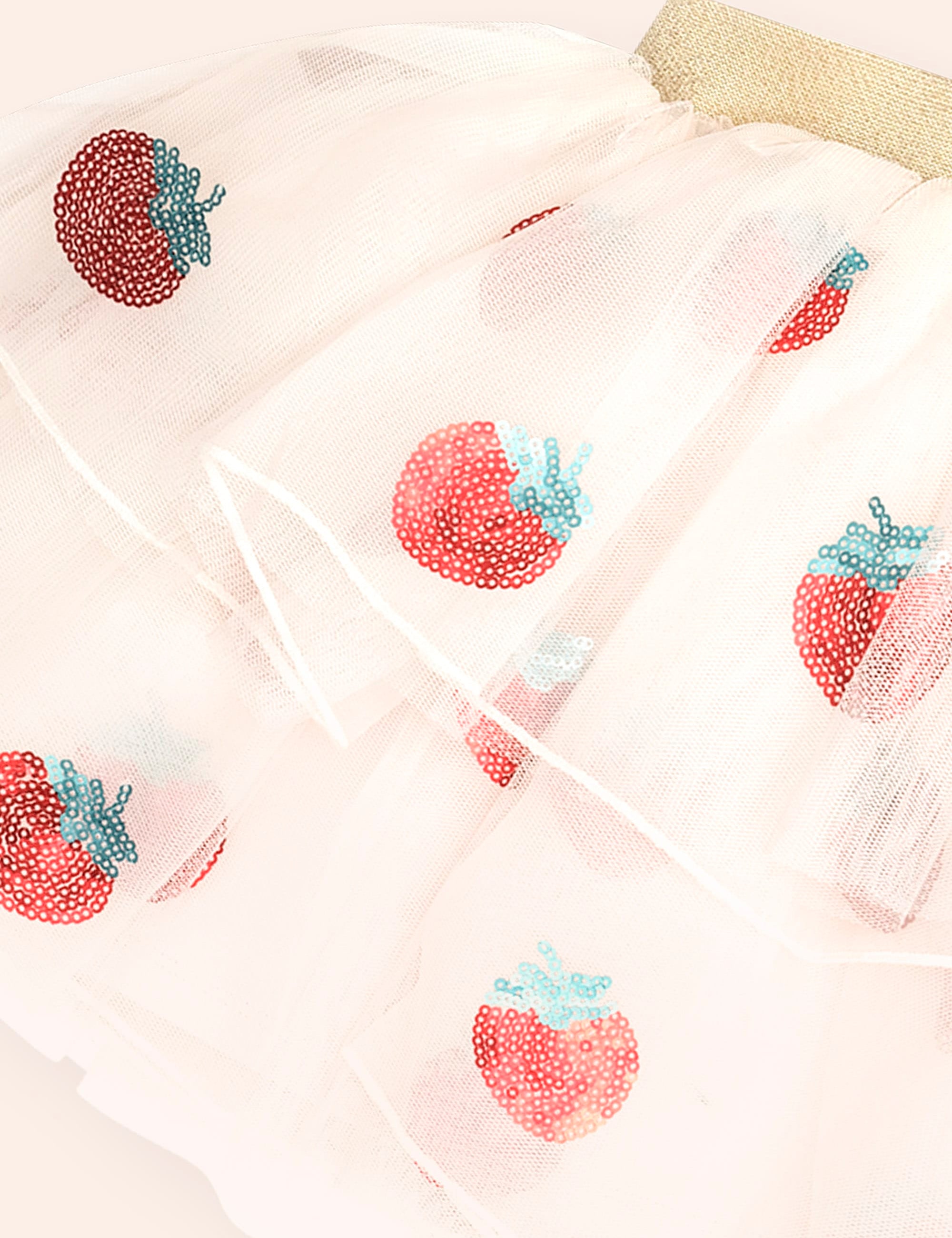 Sequin Strawberry Tulle Skirt SKIRT Huxbaby Shopify