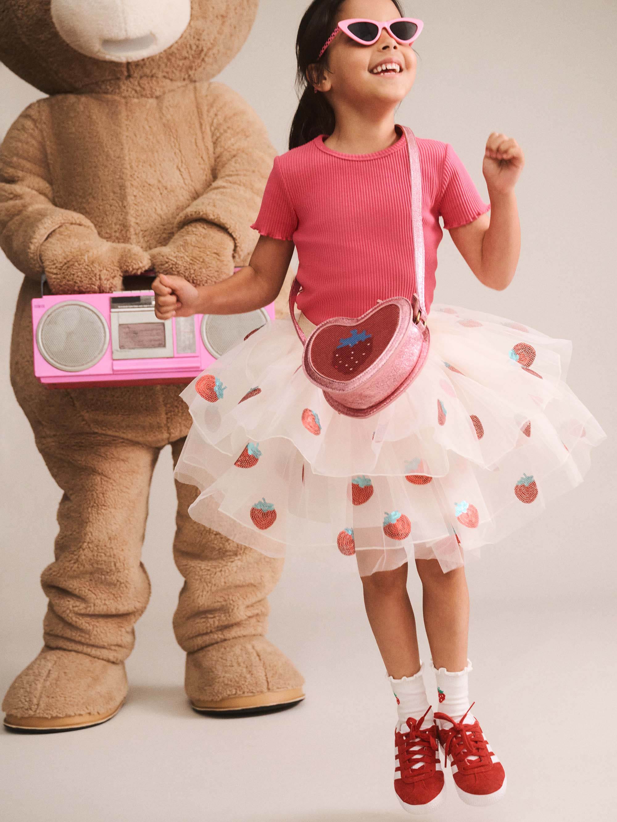 Sequin Strawberry Tulle Skirt SKIRT Huxbaby Shopify