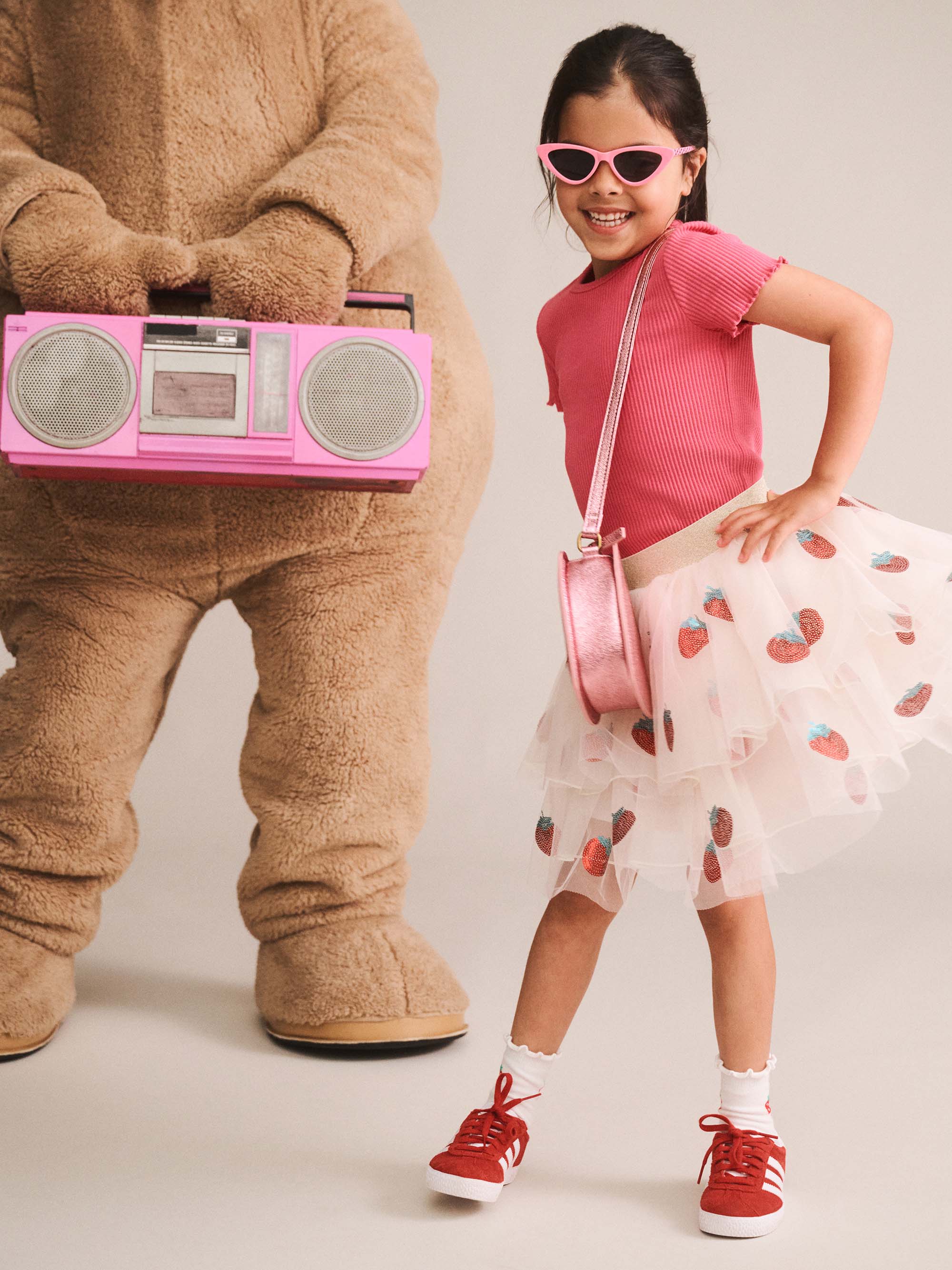 Sequin Strawberry Tulle Skirt SKIRT Huxbaby Shopify