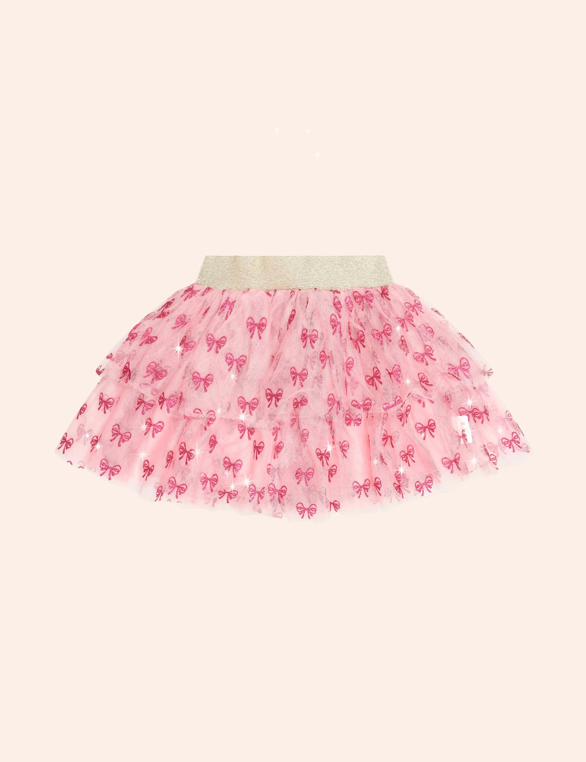 Glitter Bow Tiered Skirt SKIRT Huxbaby Shopify