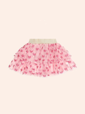 Glitter Bow Tiered Skirt SKIRT Huxbaby Shopify