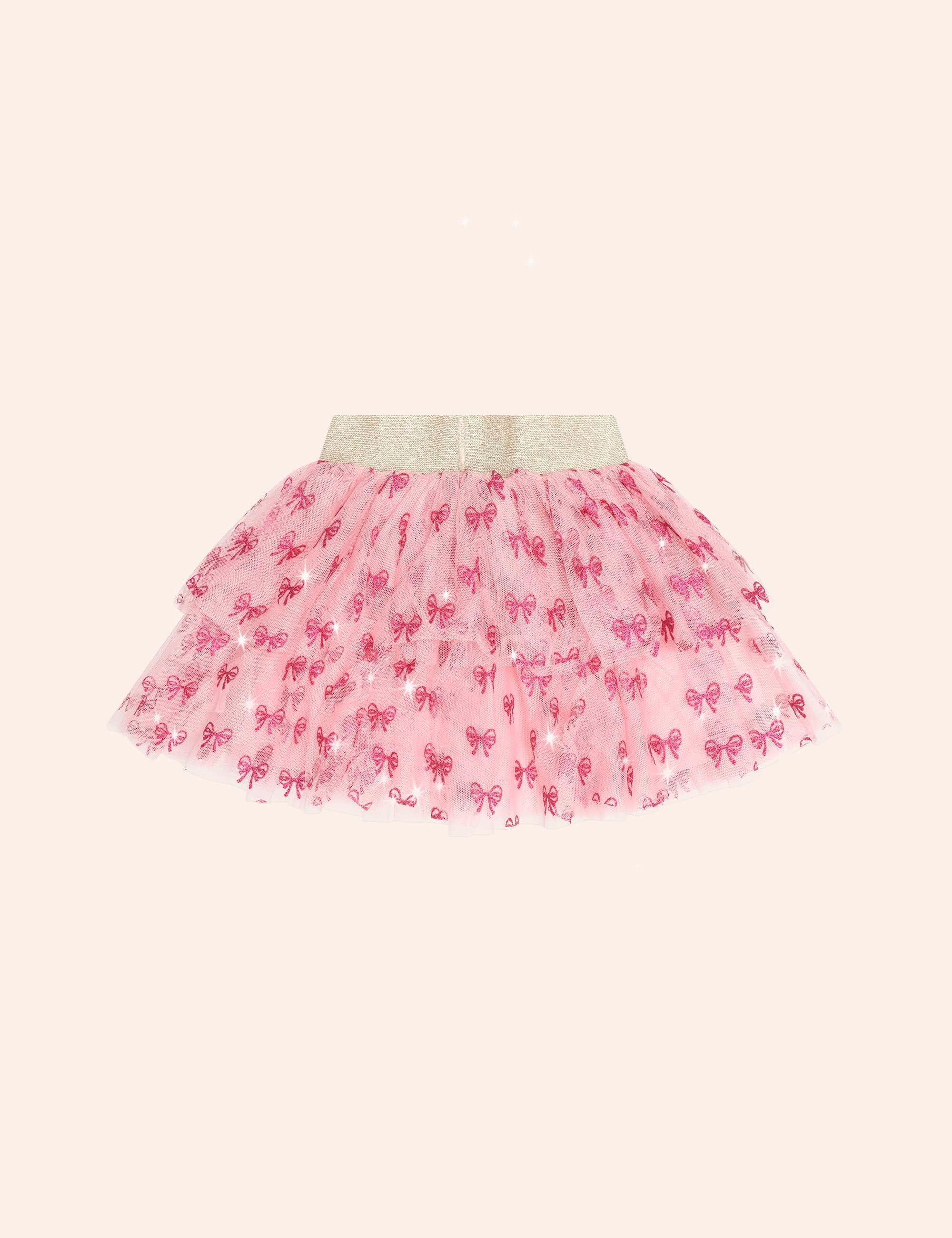 Glitter Bow Tiered Skirt SKIRT Huxbaby Shopify