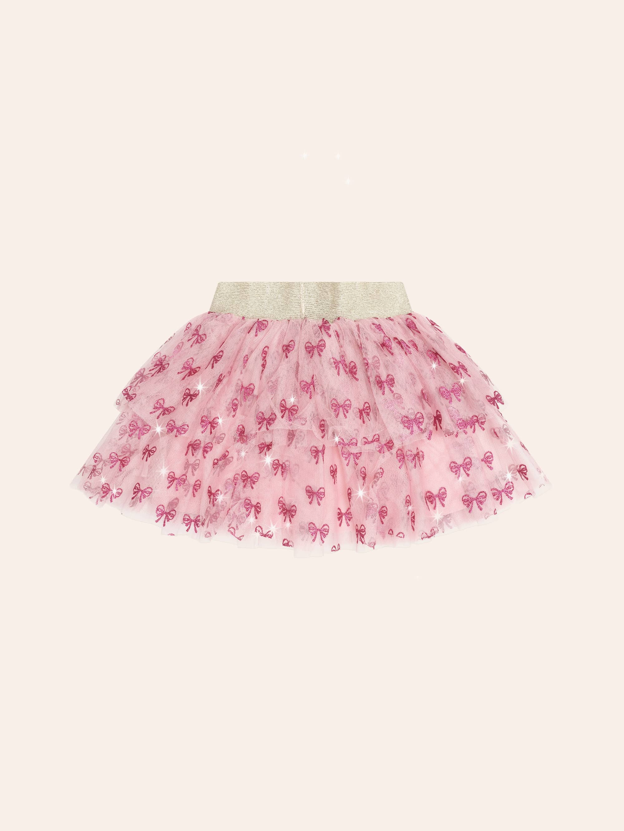 Glitter Bow Tiered Skirt SKIRT Huxbaby Shopify