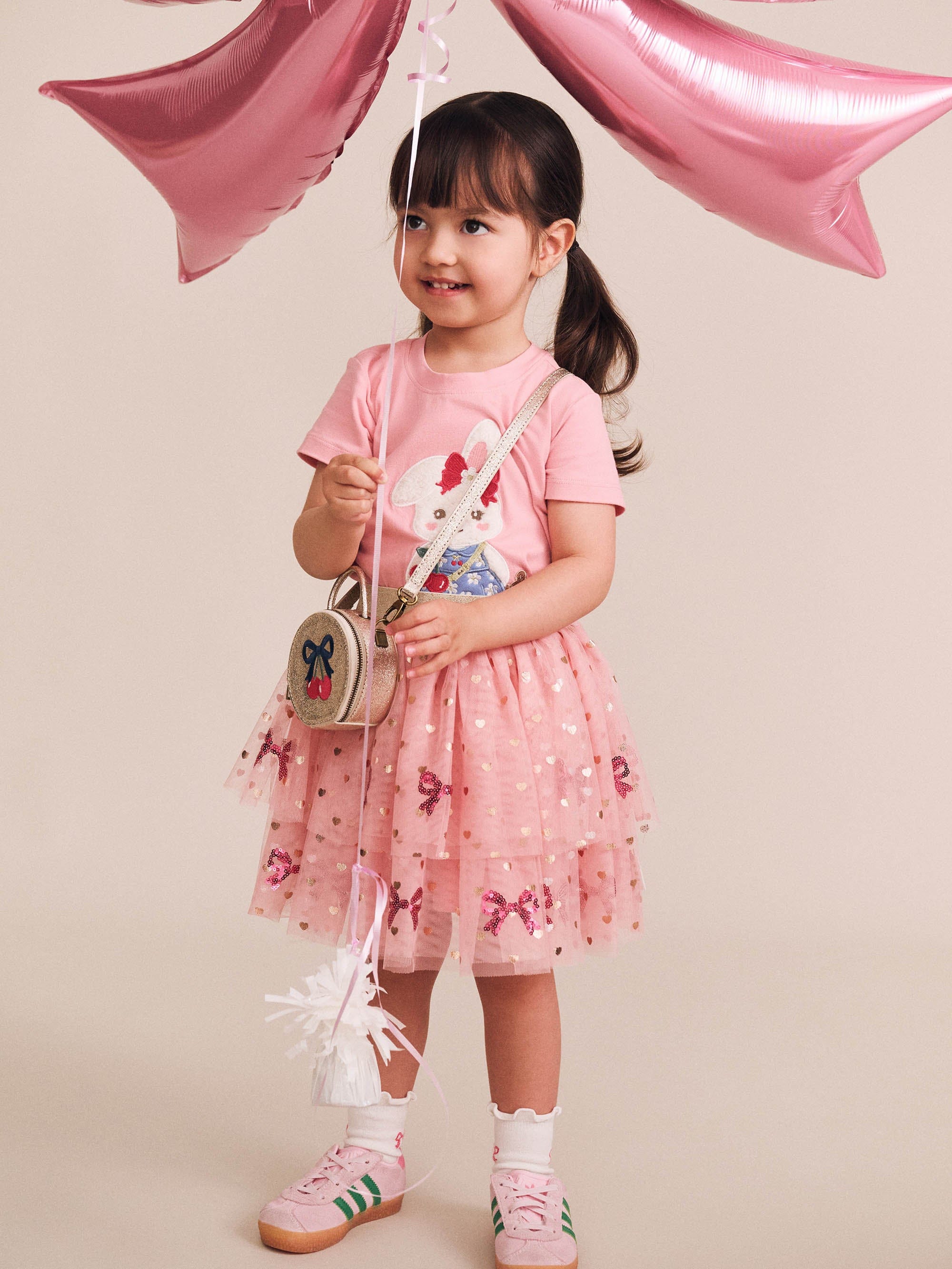 Sequin Bow Tiered Tulle Skirt SKIRT Huxbaby