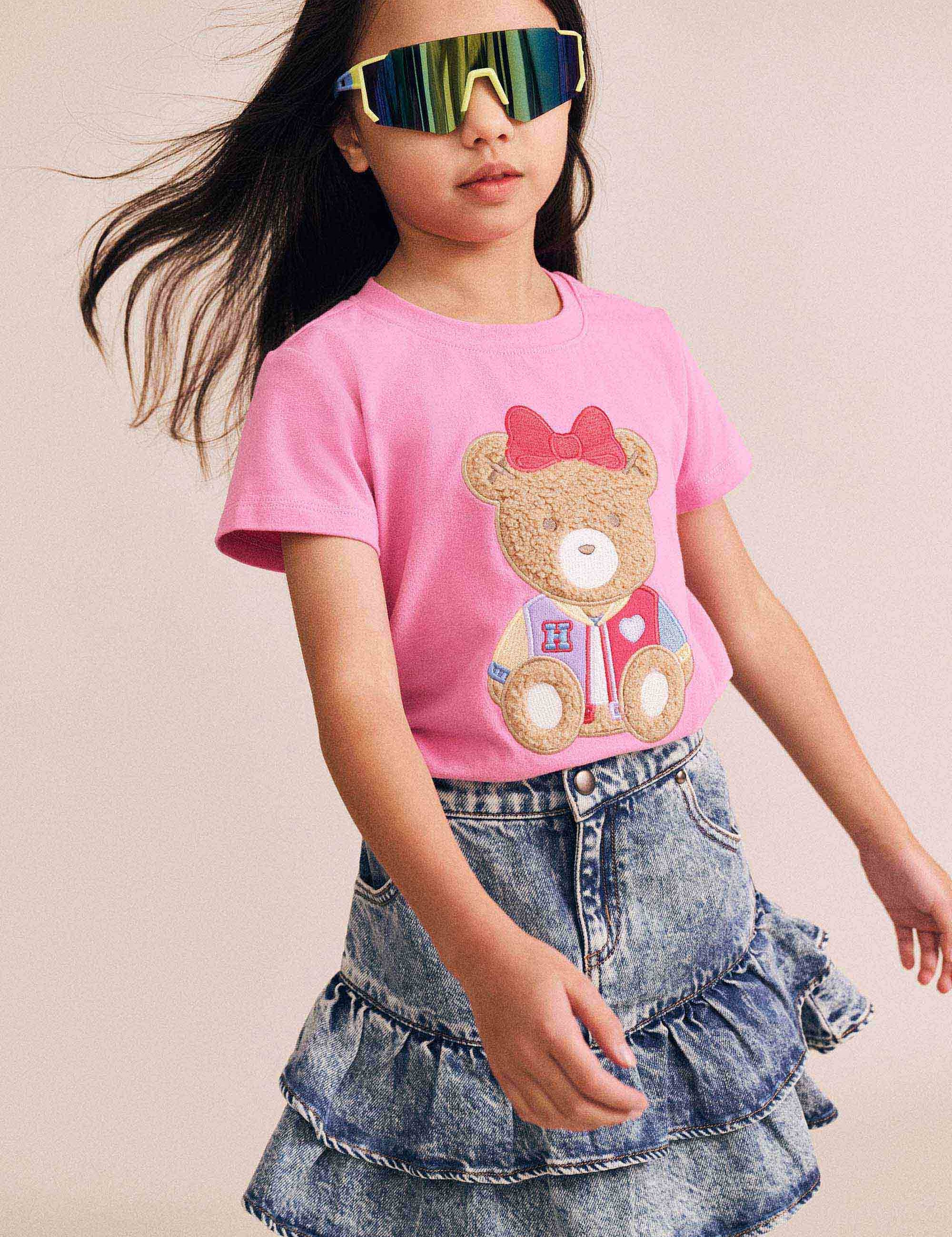 Dreamy Denim Tirered Skirt SKIRT Huxbaby