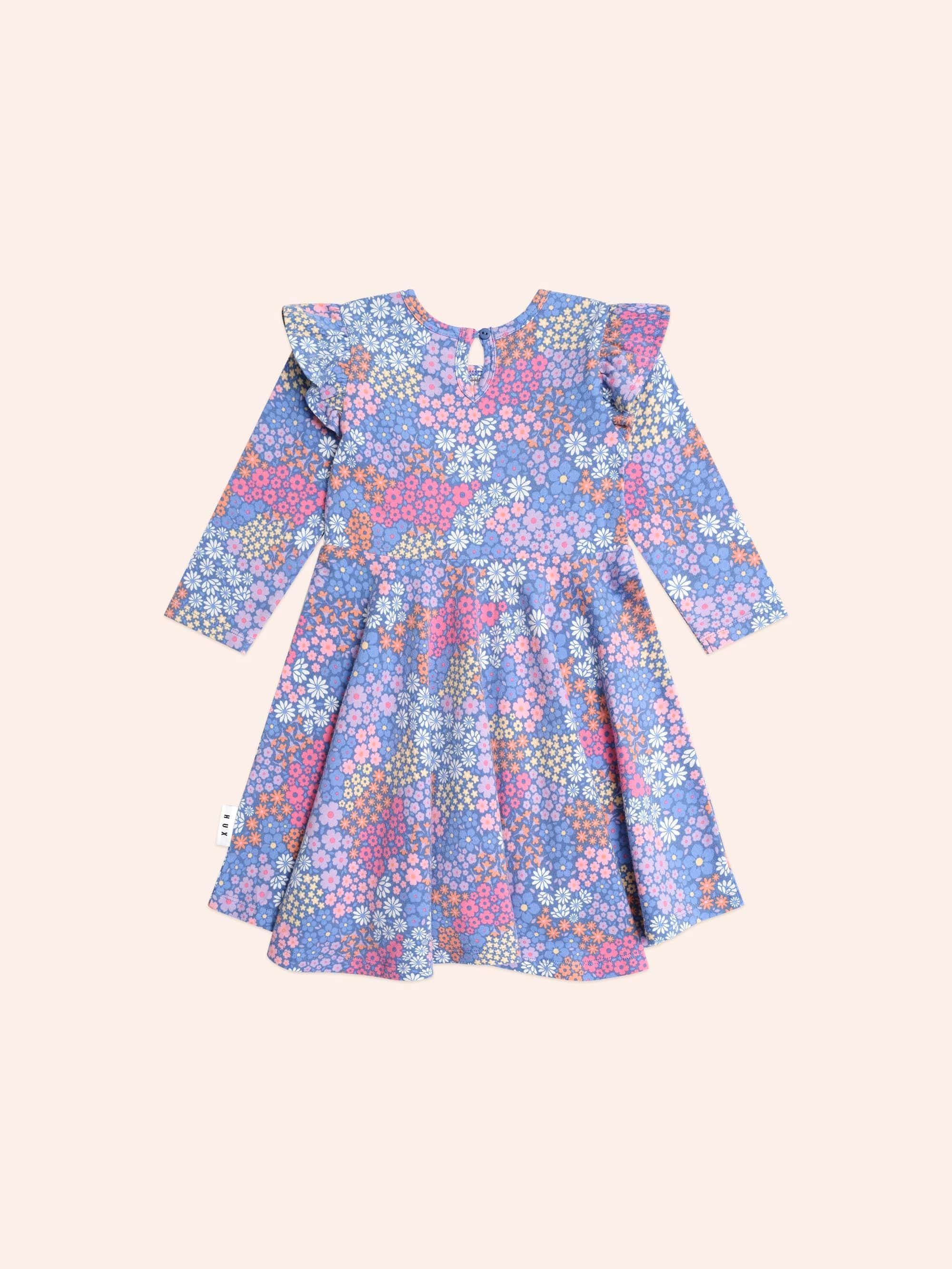 Floral Bloom Twirly Dress DRESS Huxbaby