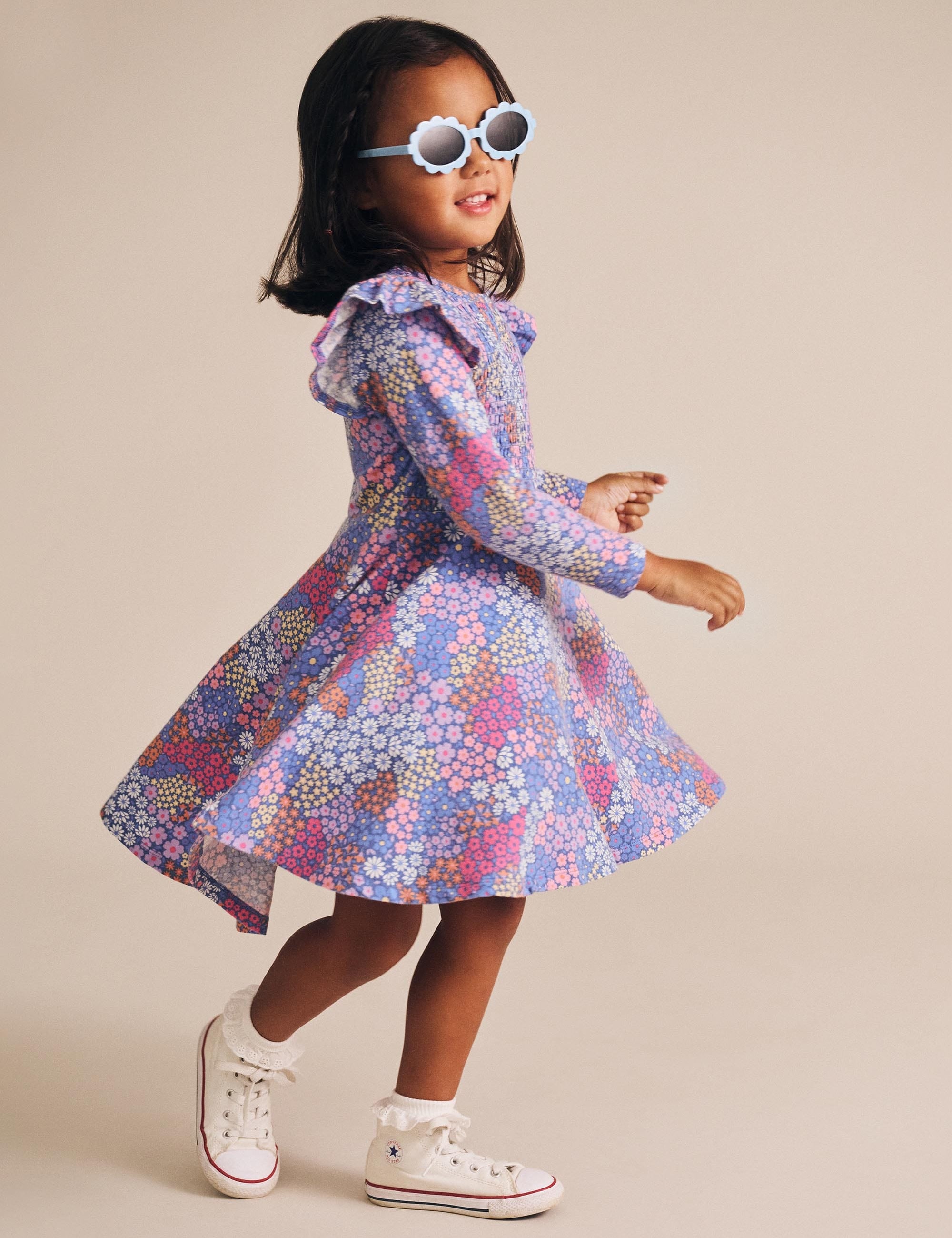 Floral Bloom Twirly Dress DRESS Huxbaby