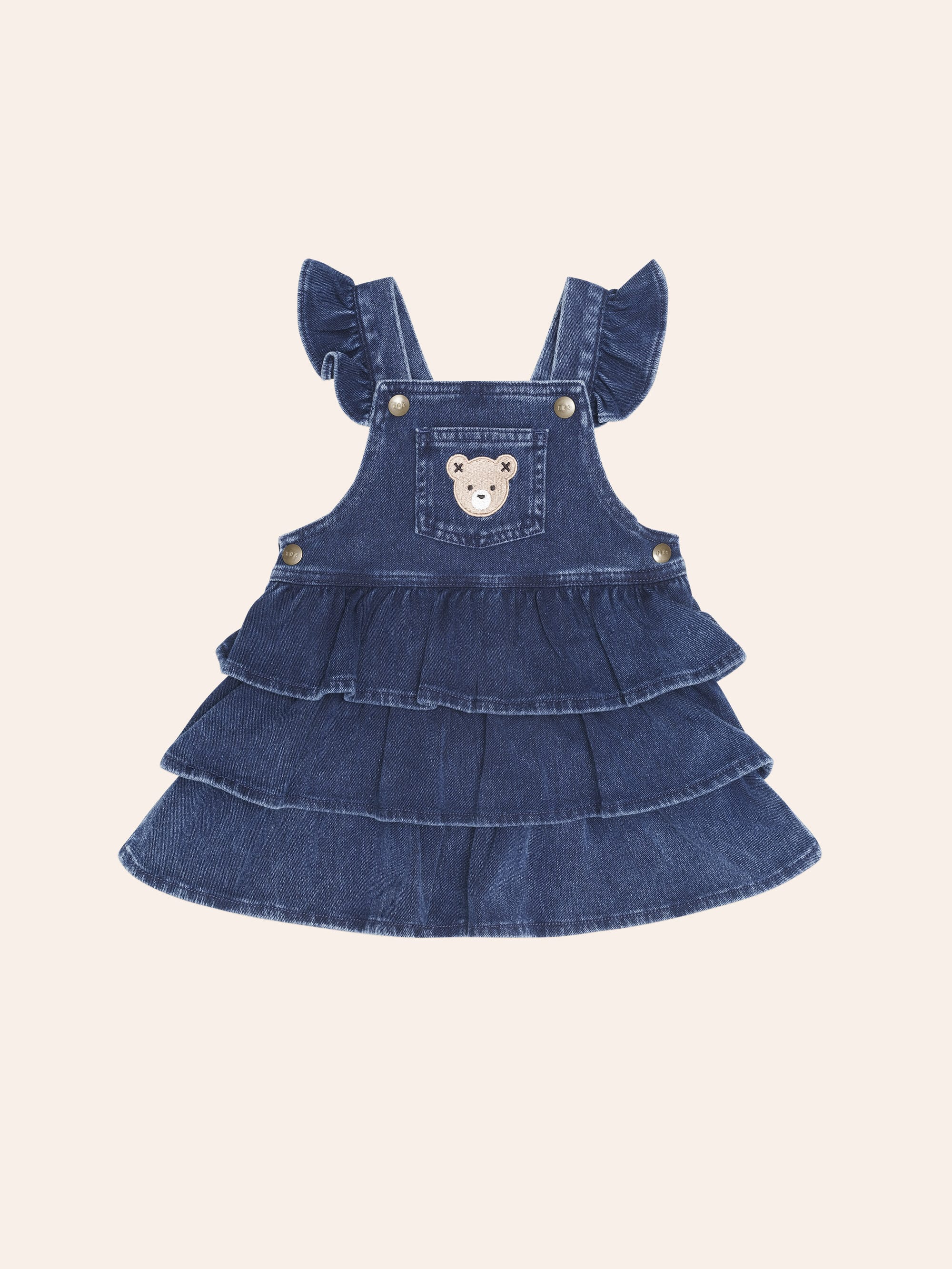 Huxbaby Shopify DRESS Dreamy Denim Pinafore