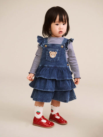 Dreamy Denim Pinafore DRESS Huxbaby Shopify