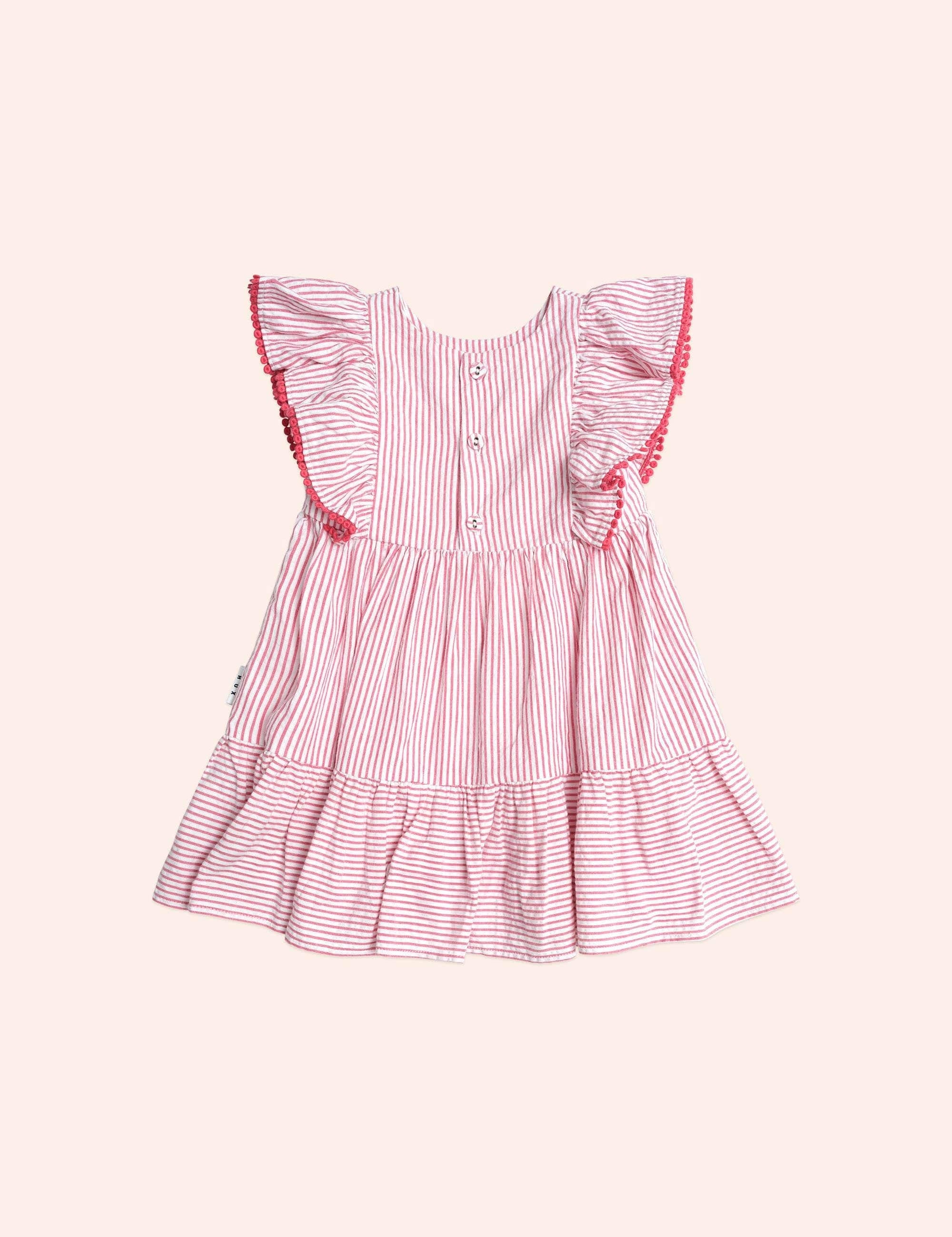 Cherry Pie Stripe Dress DRESS Huxbaby