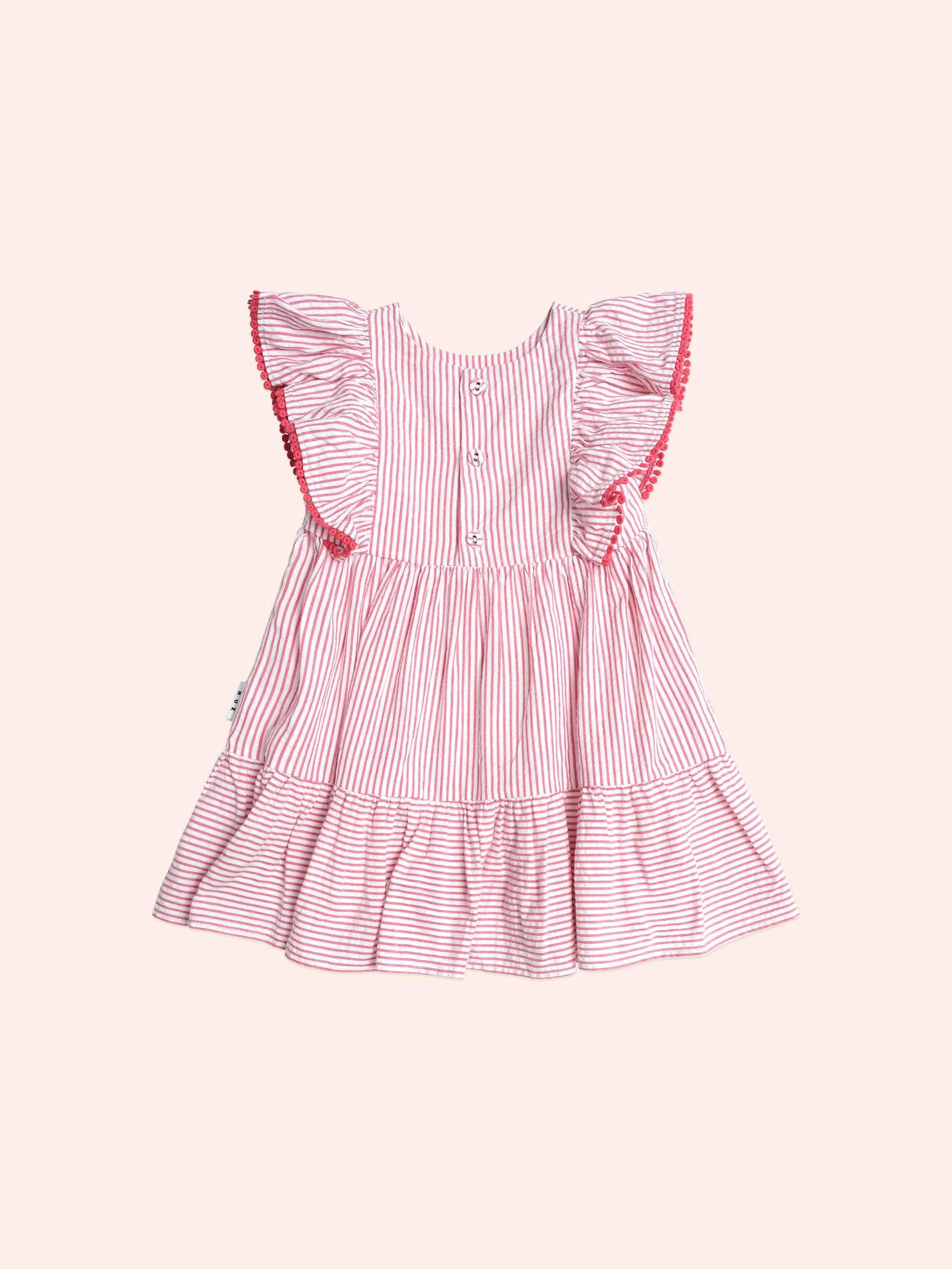 Cherry Pie Stripe Dress DRESS Huxbaby