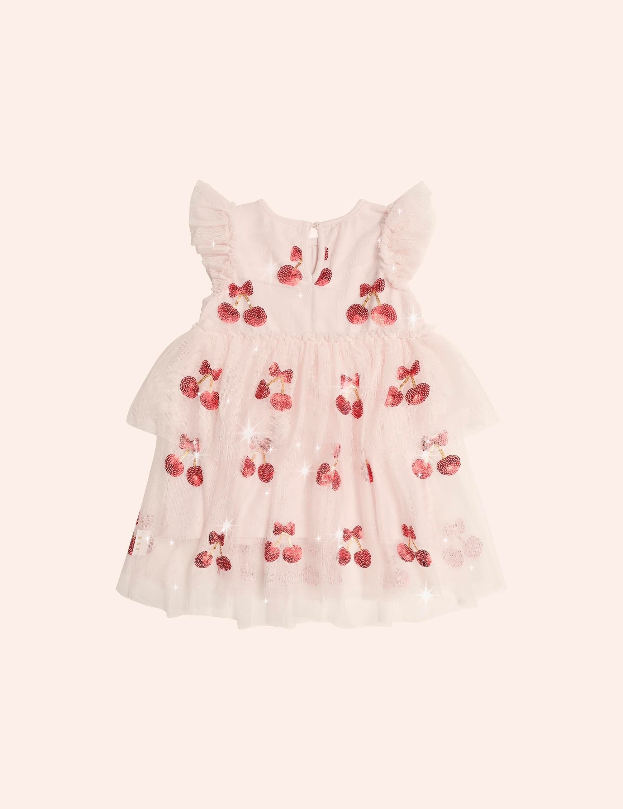 Sequin Cherry Pie Tulle Dress DRESS Huxbaby