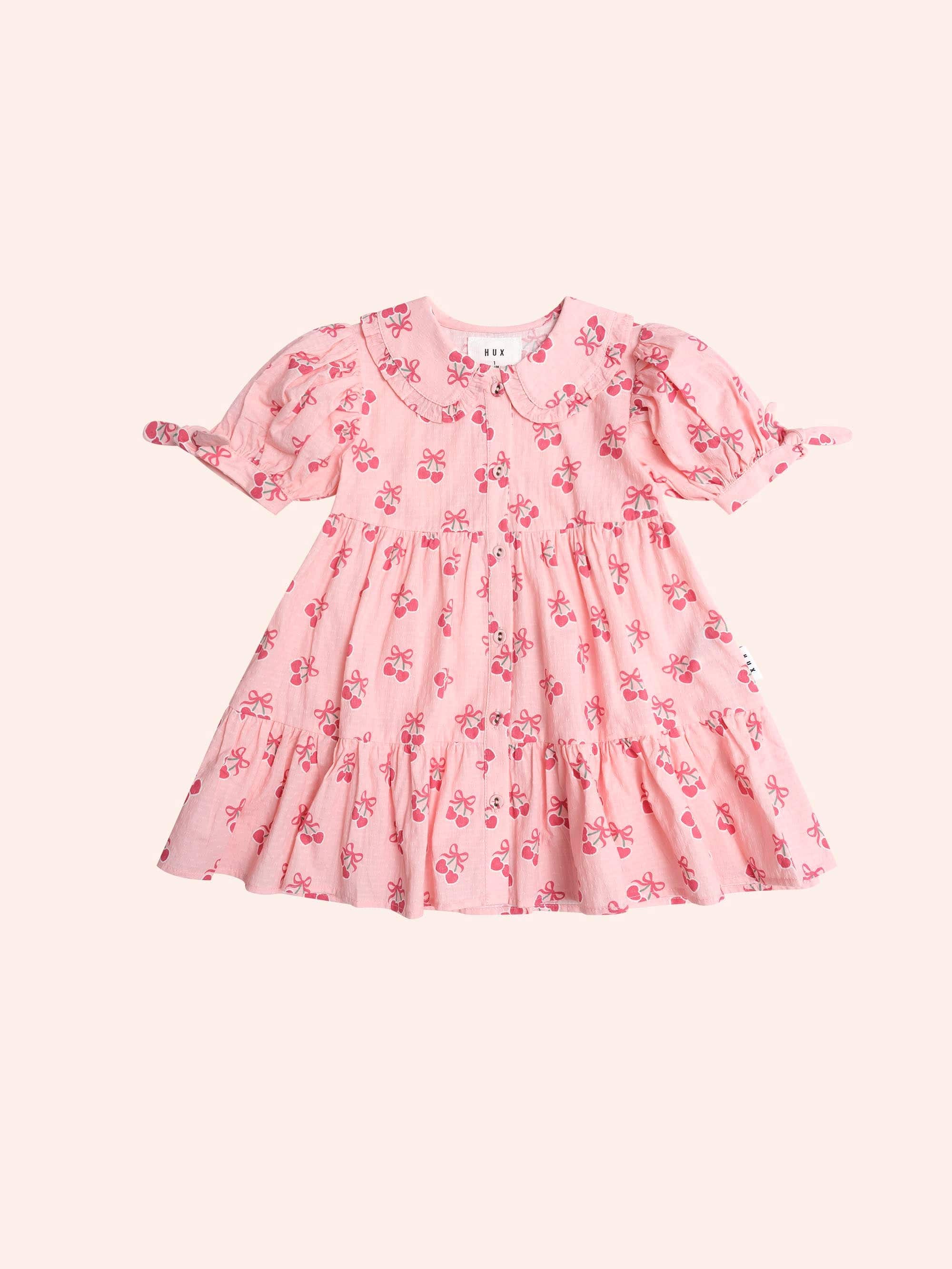 Cherry Pie Tiered Smock Dress DRESS Huxbaby