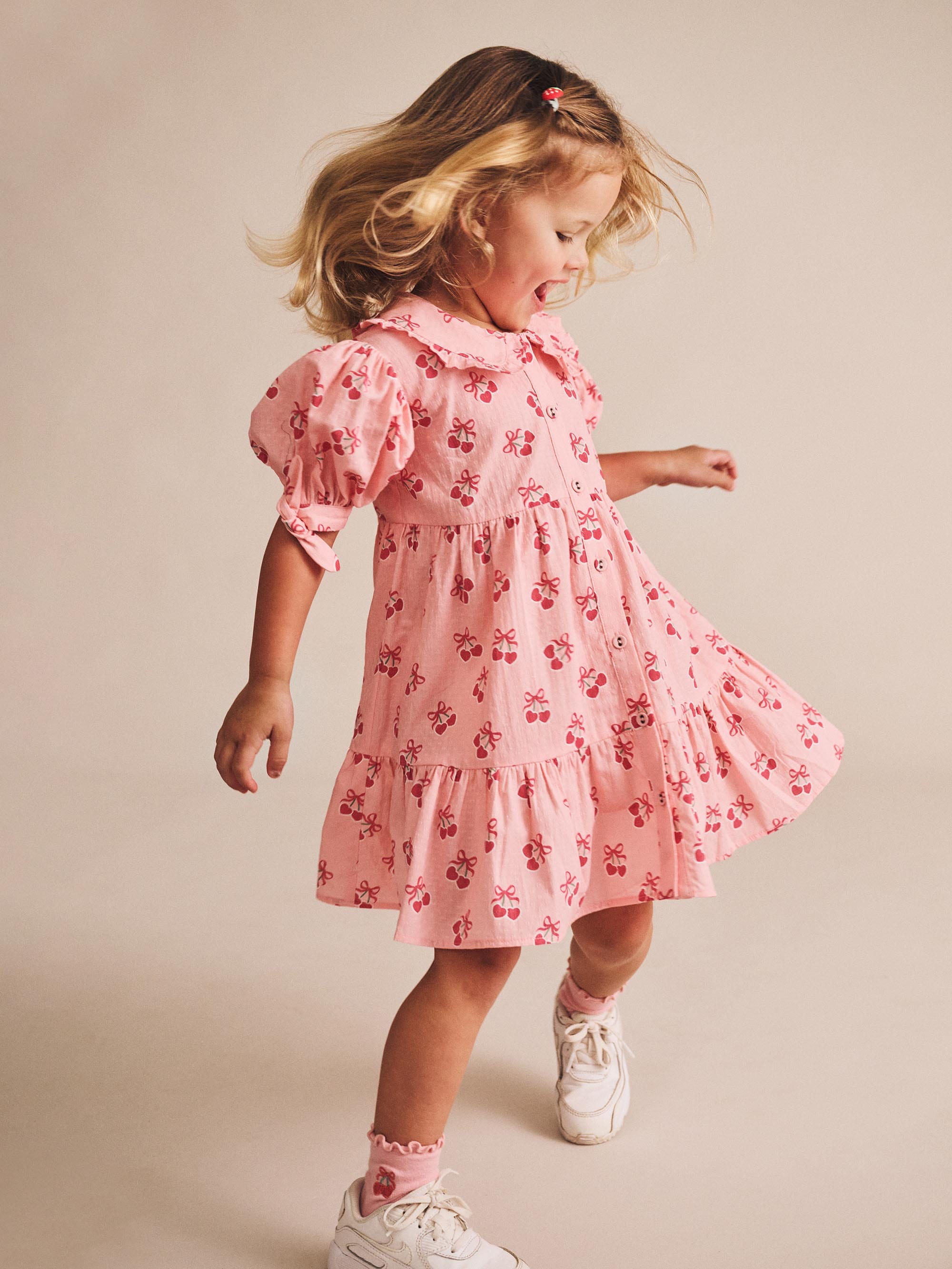 Cherry Pie Tiered Smock Dress DRESS Huxbaby