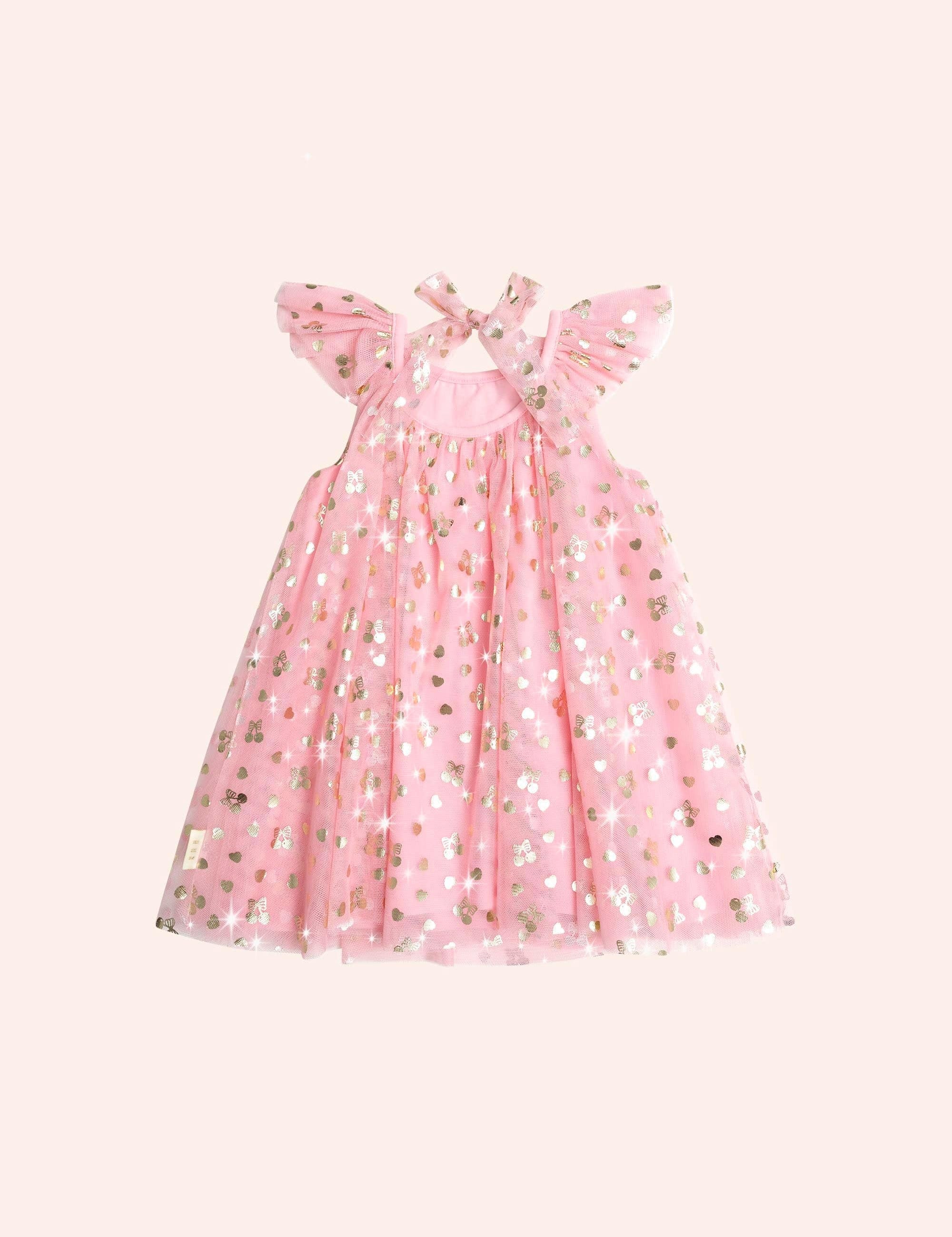 Golden Cherries Princess Tulle Dress DRESS Huxbaby