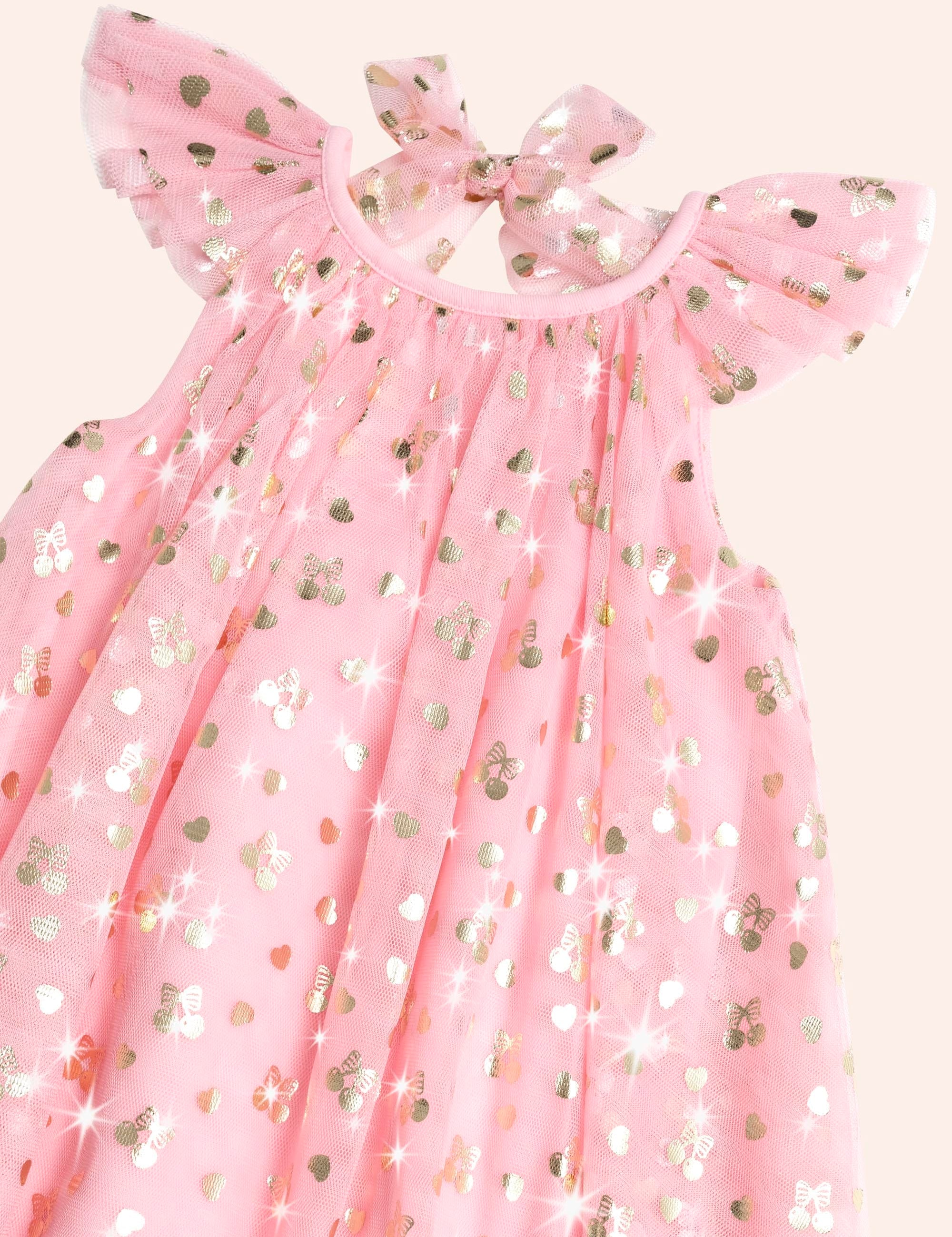 Golden Cherries Princess Tulle Dress DRESS Huxbaby