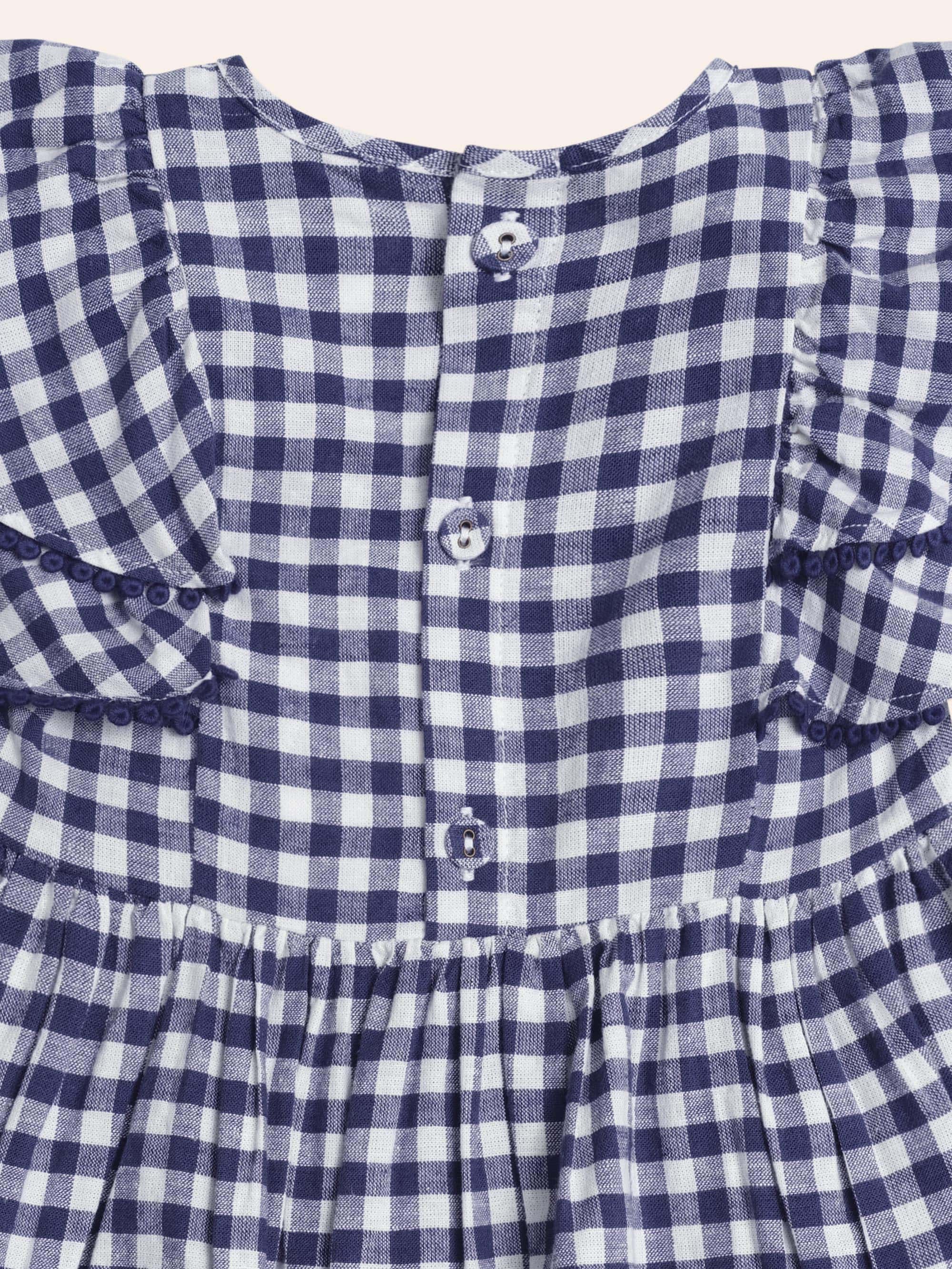 Cherry Pie Frill Dress Check DRESS Huxbaby