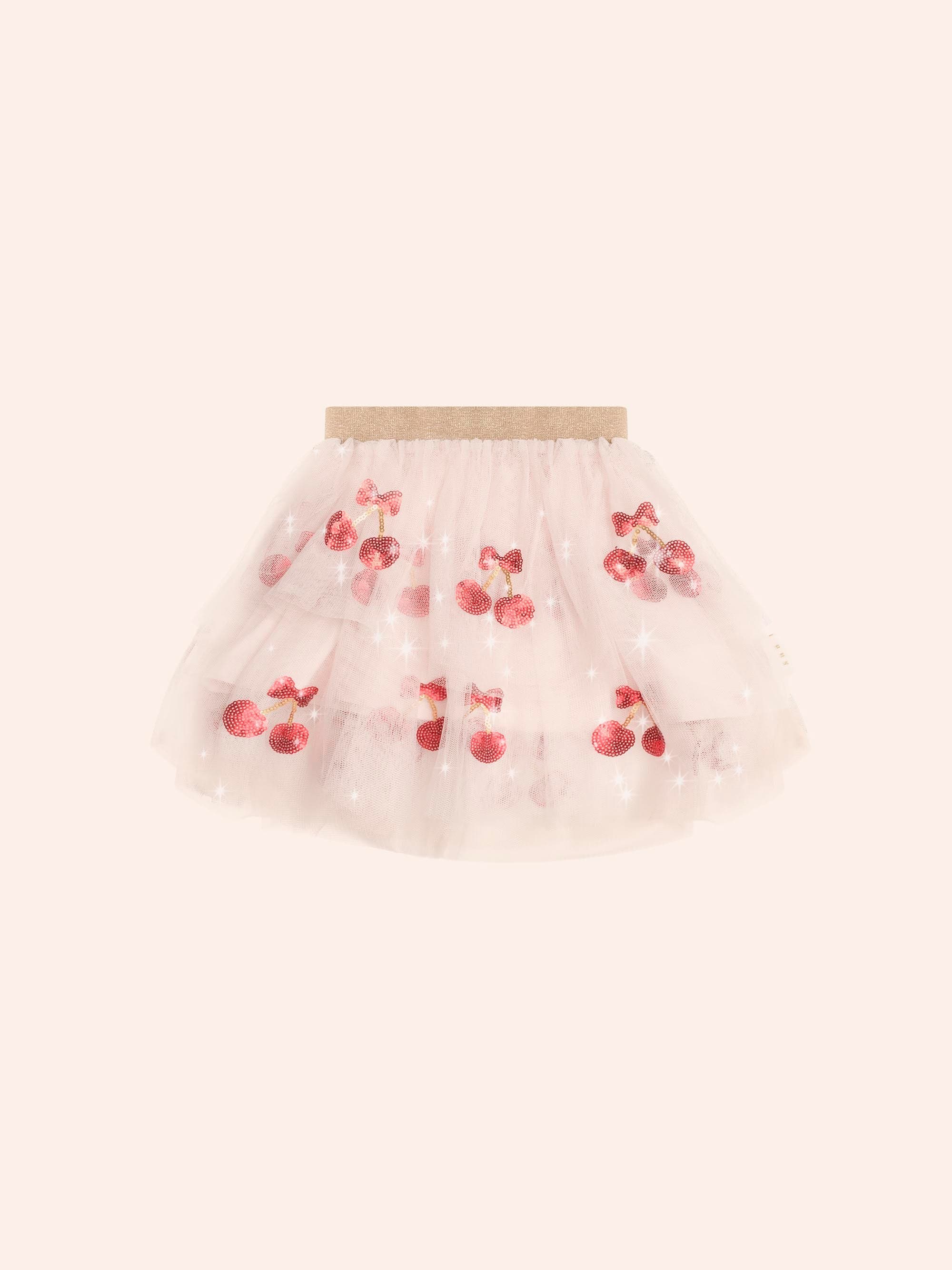 Sequin Cherry Pie Tulle Skirt SKIRT Huxbaby