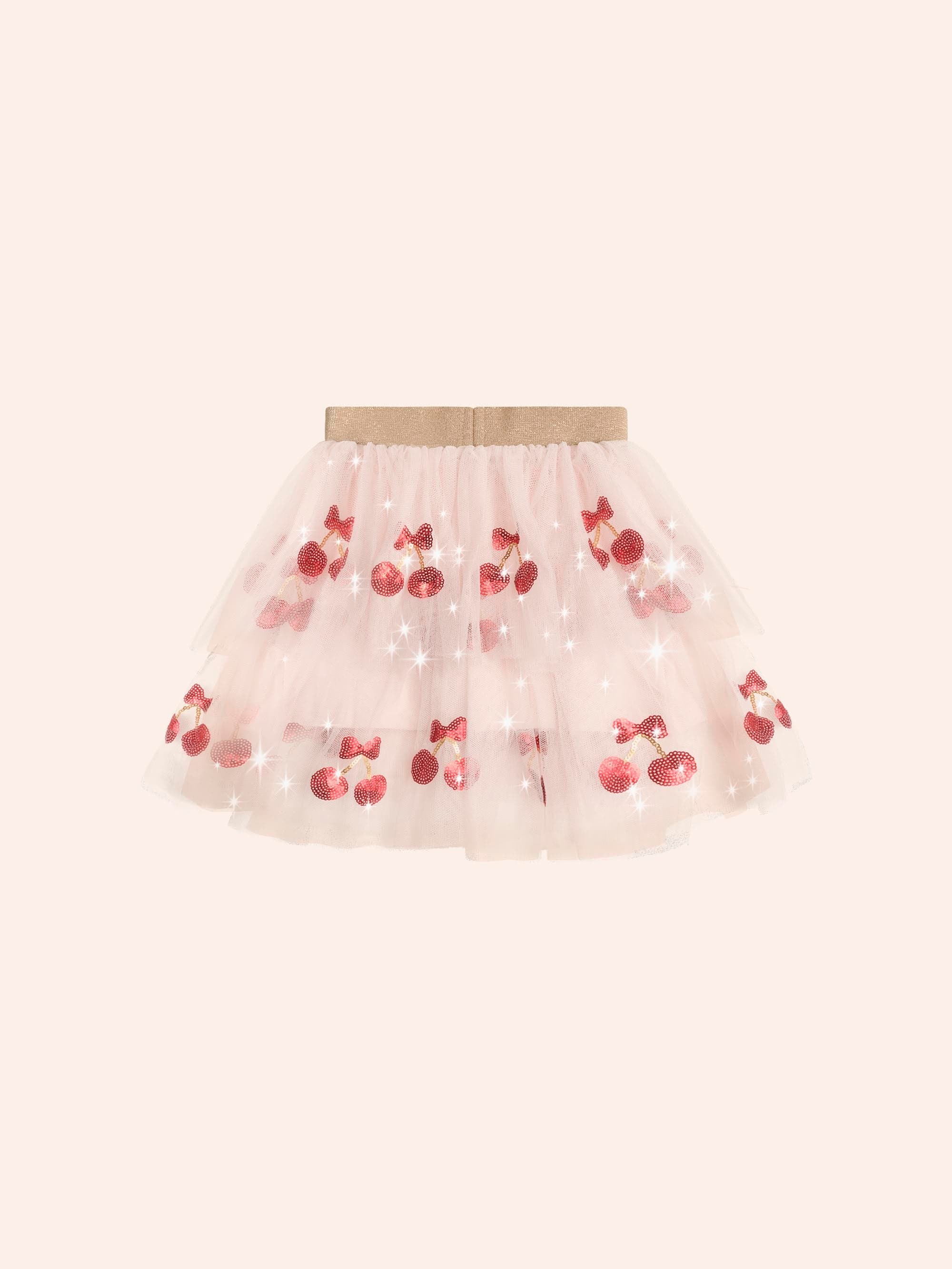 Sequin Cherry Pie Tulle Skirt SKIRT Huxbaby