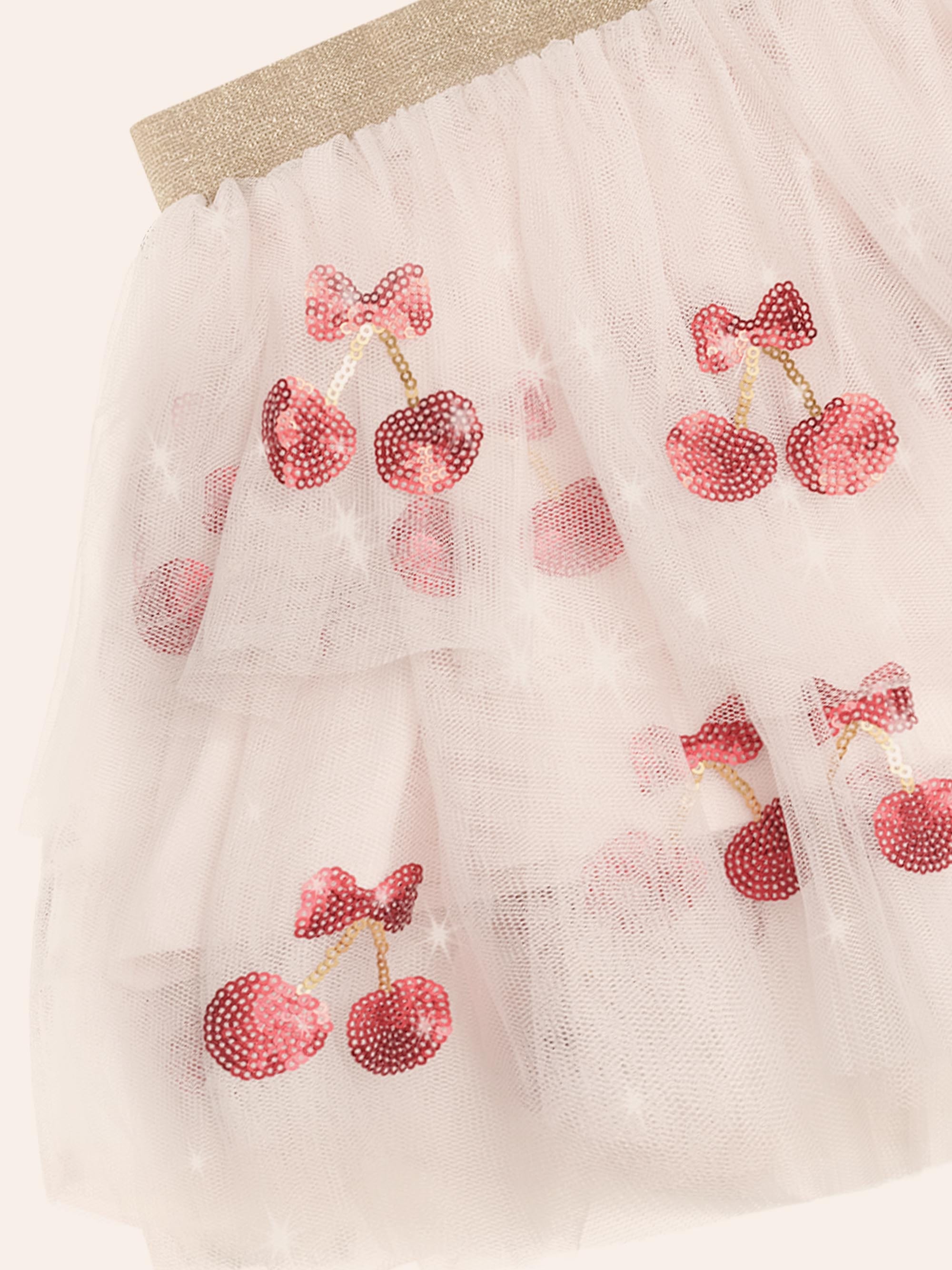 Sequin Cherry Pie Tulle Skirt SKIRT Huxbaby