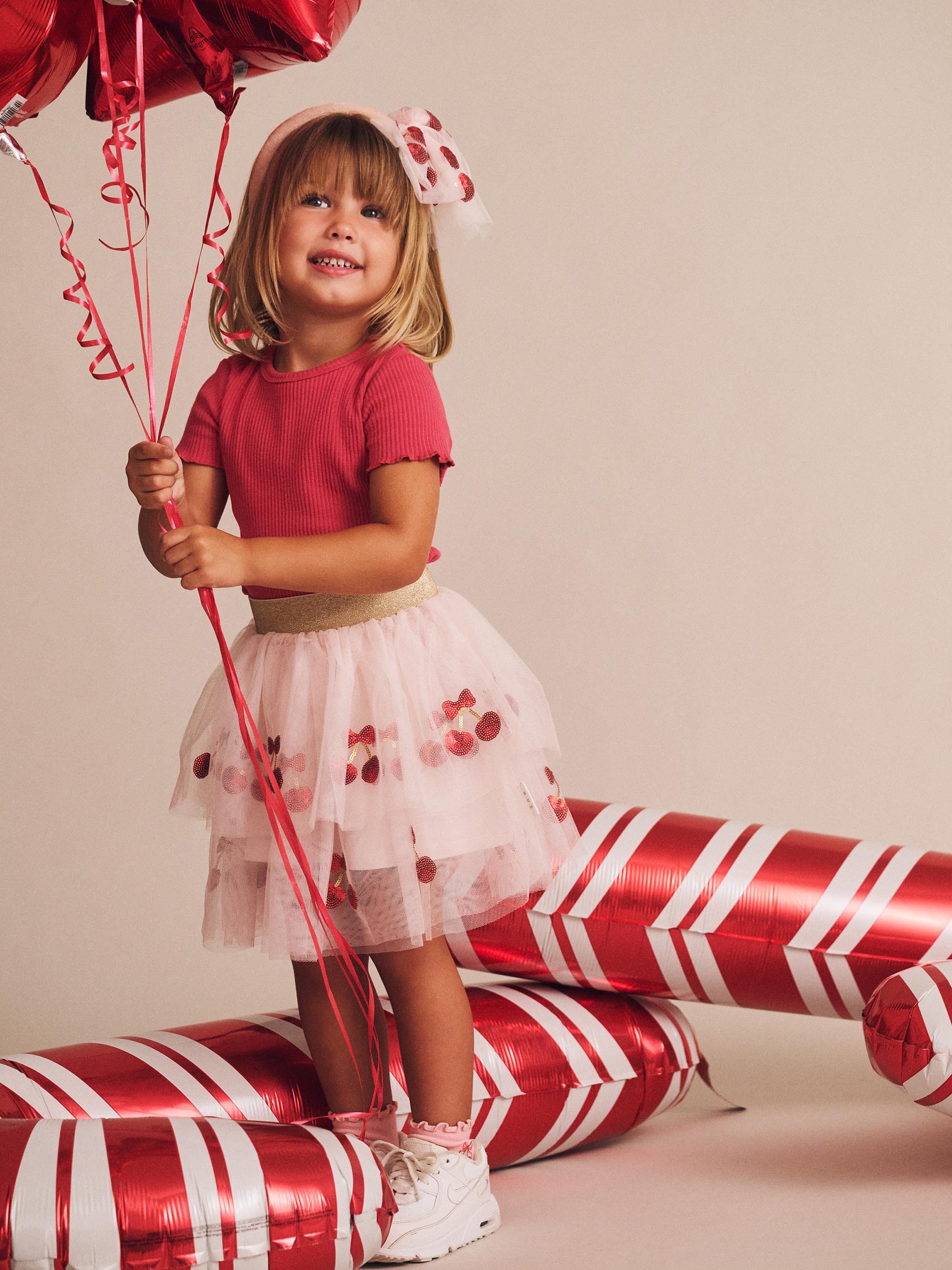 Sequin Cherry Pie Tulle Skirt SKIRT Huxbaby