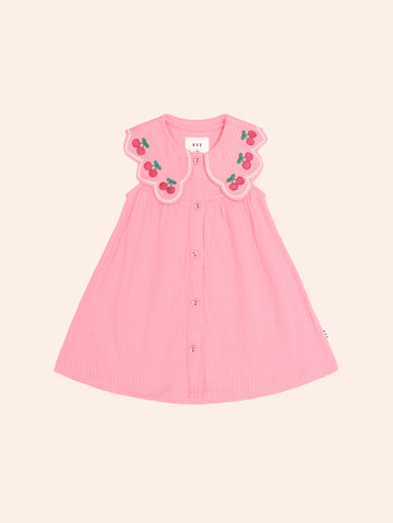 Cherry Emb Collar Dress DRESS Huxbaby Shopify