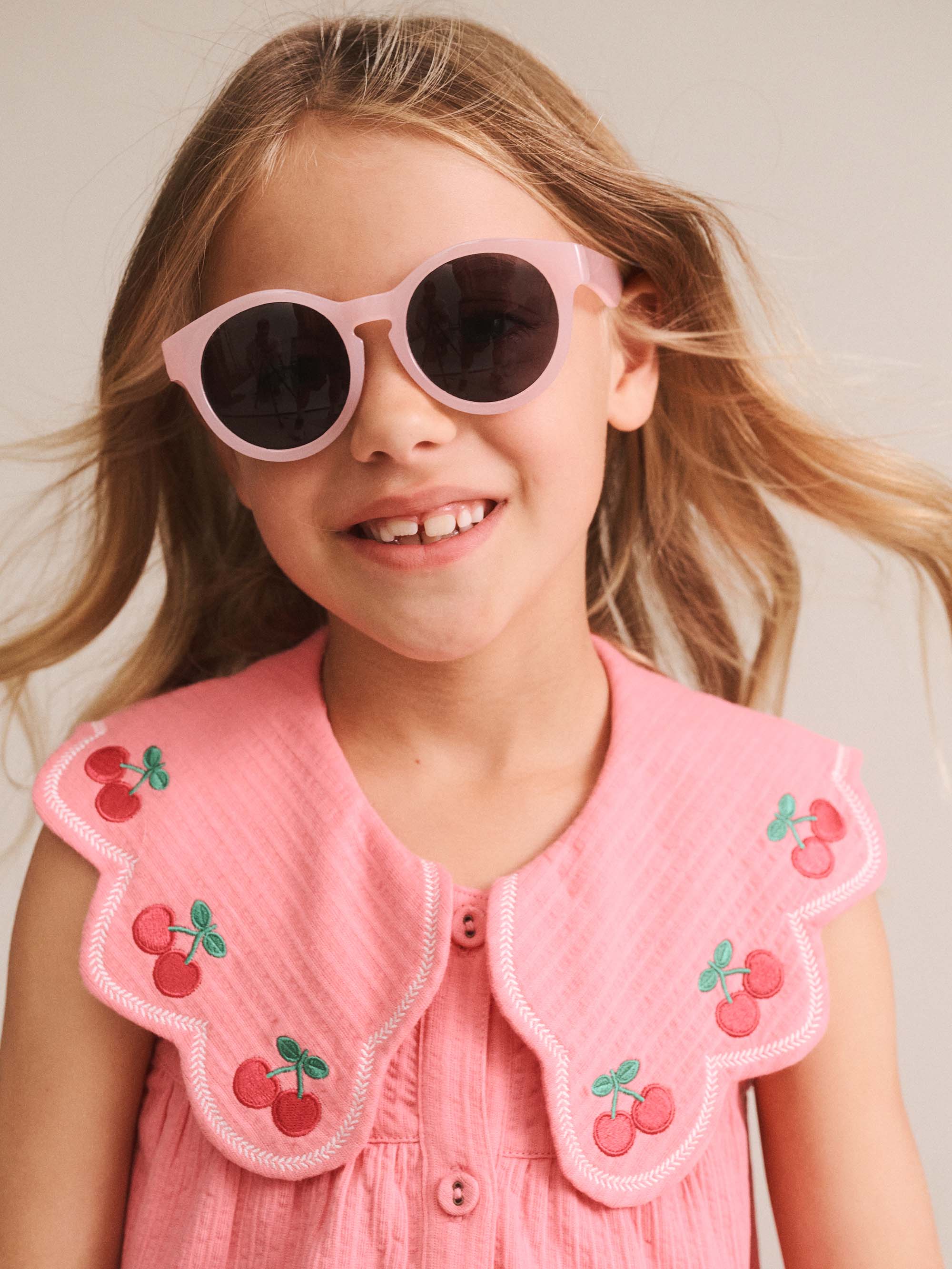 Cherry Emb Collar Dress DRESS Huxbaby Shopify
