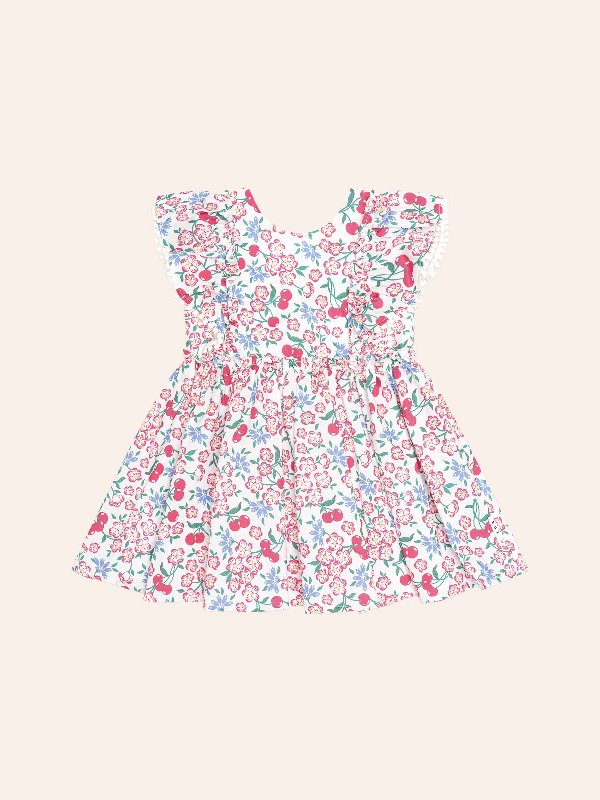 Tropical Floral Bow Back Dress DRESS Huxbaby Shopify