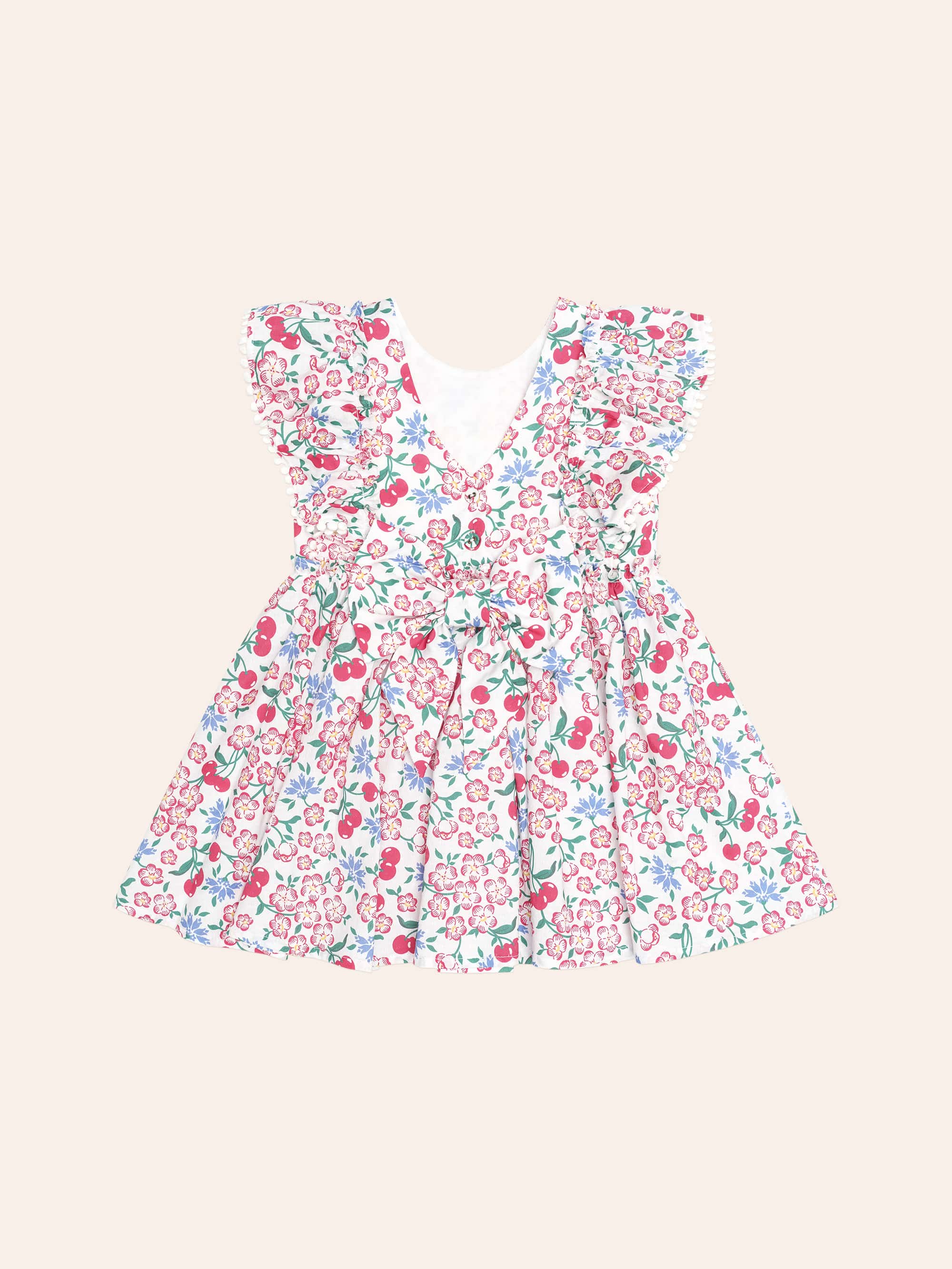 Tropical Floral Bow Back Dress DRESS Huxbaby Shopify