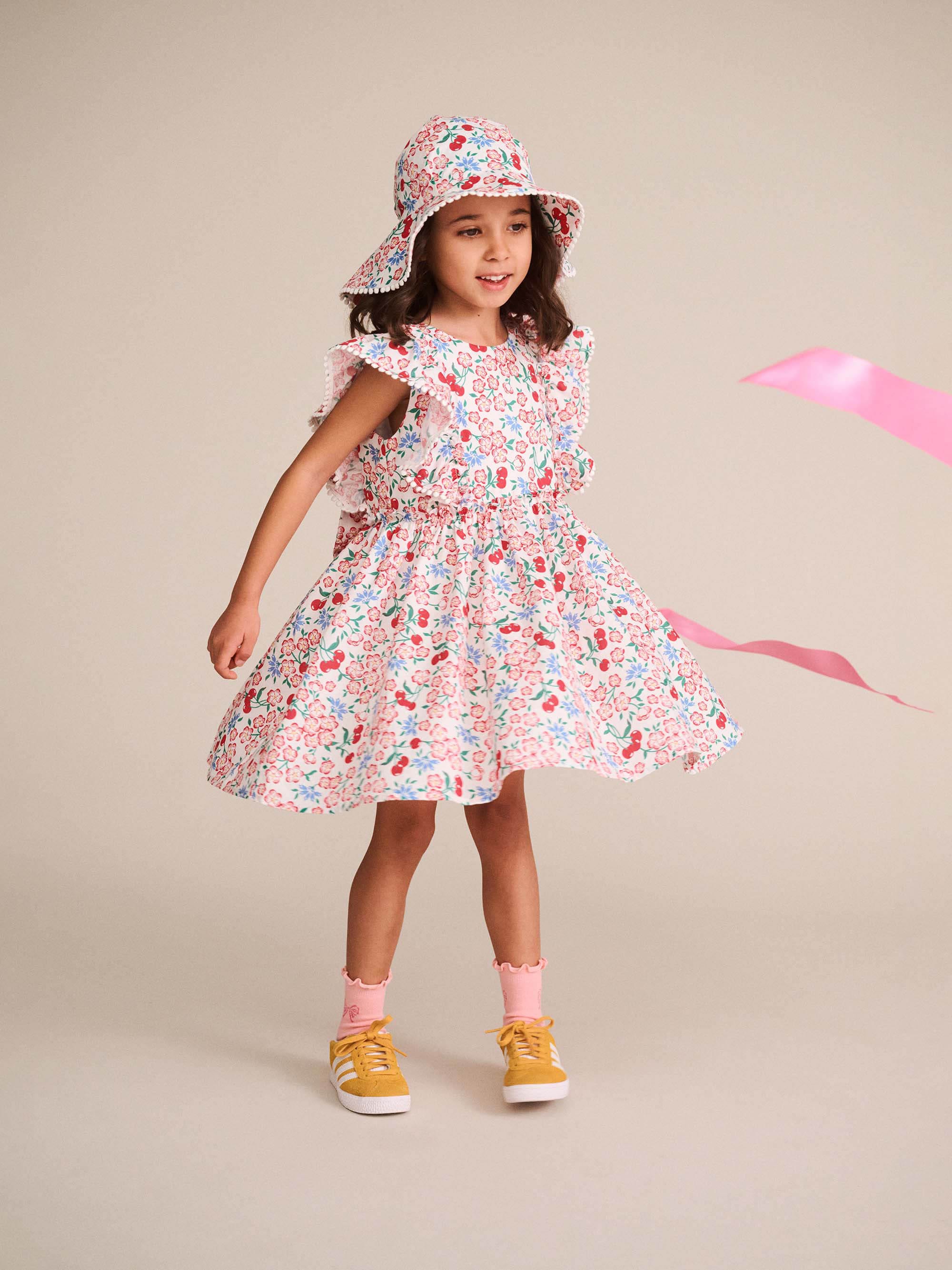 Tropical Floral Bow Back Dress DRESS Huxbaby Shopify