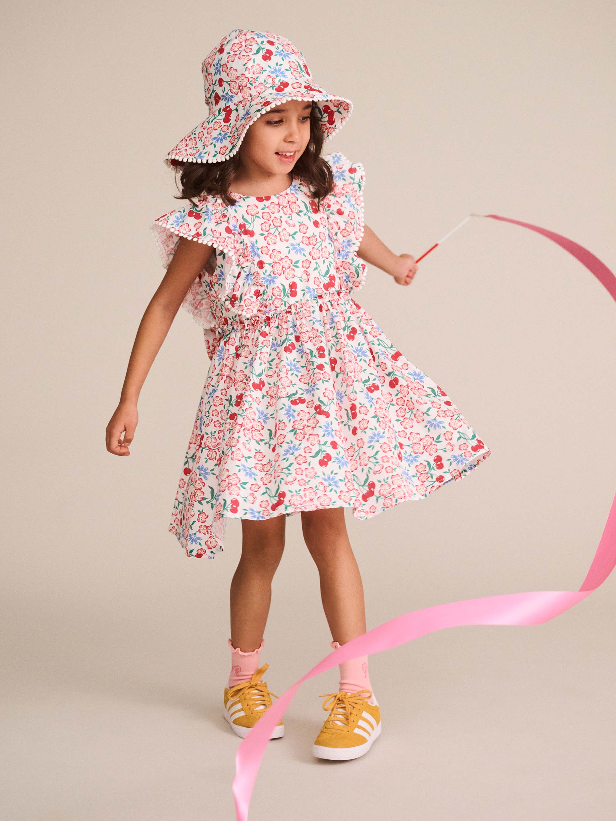 Tropical Floral Bow Back Dress DRESS Huxbaby Shopify