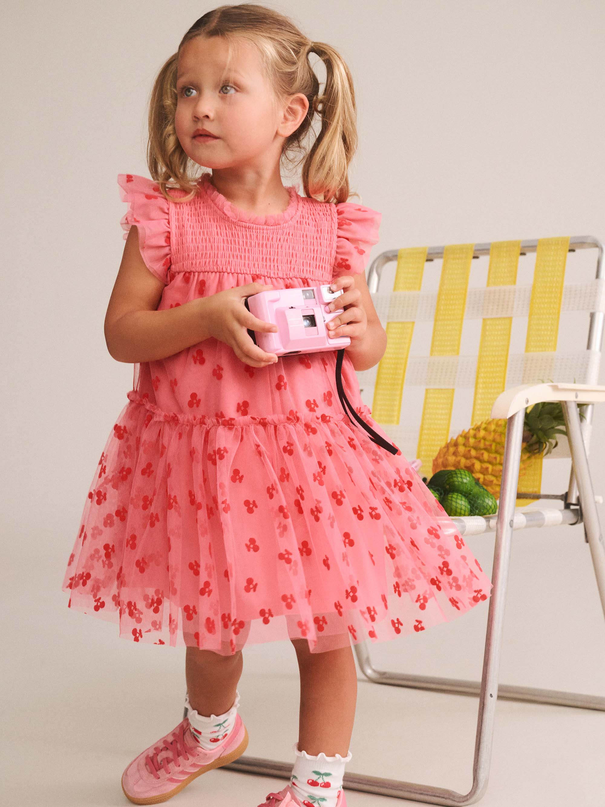 Tropical Glitter Fruit Tulle Dress DRESS Huxbaby Shopify