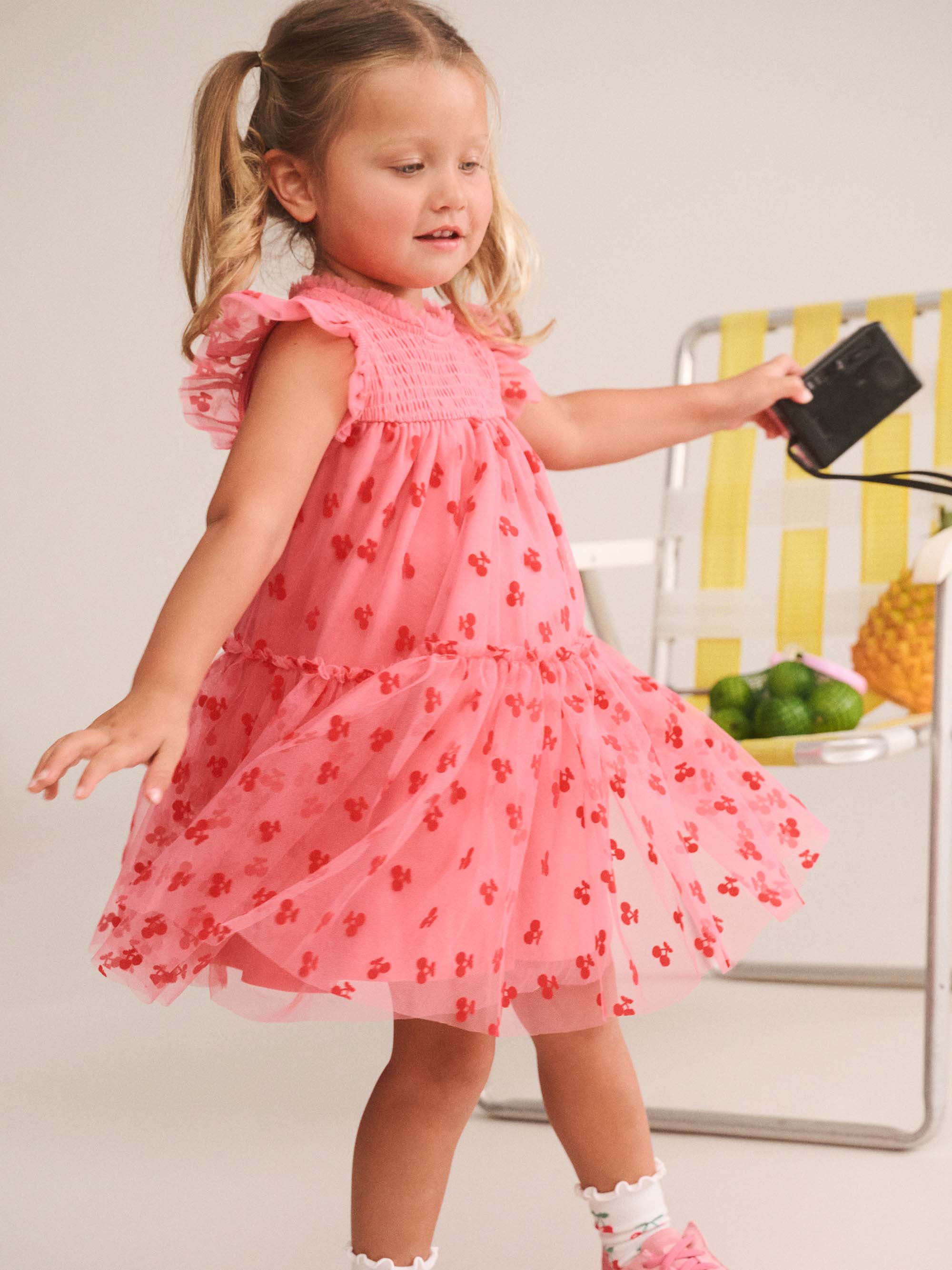 Tropical Glitter Fruit Tulle Dress DRESS Huxbaby Shopify