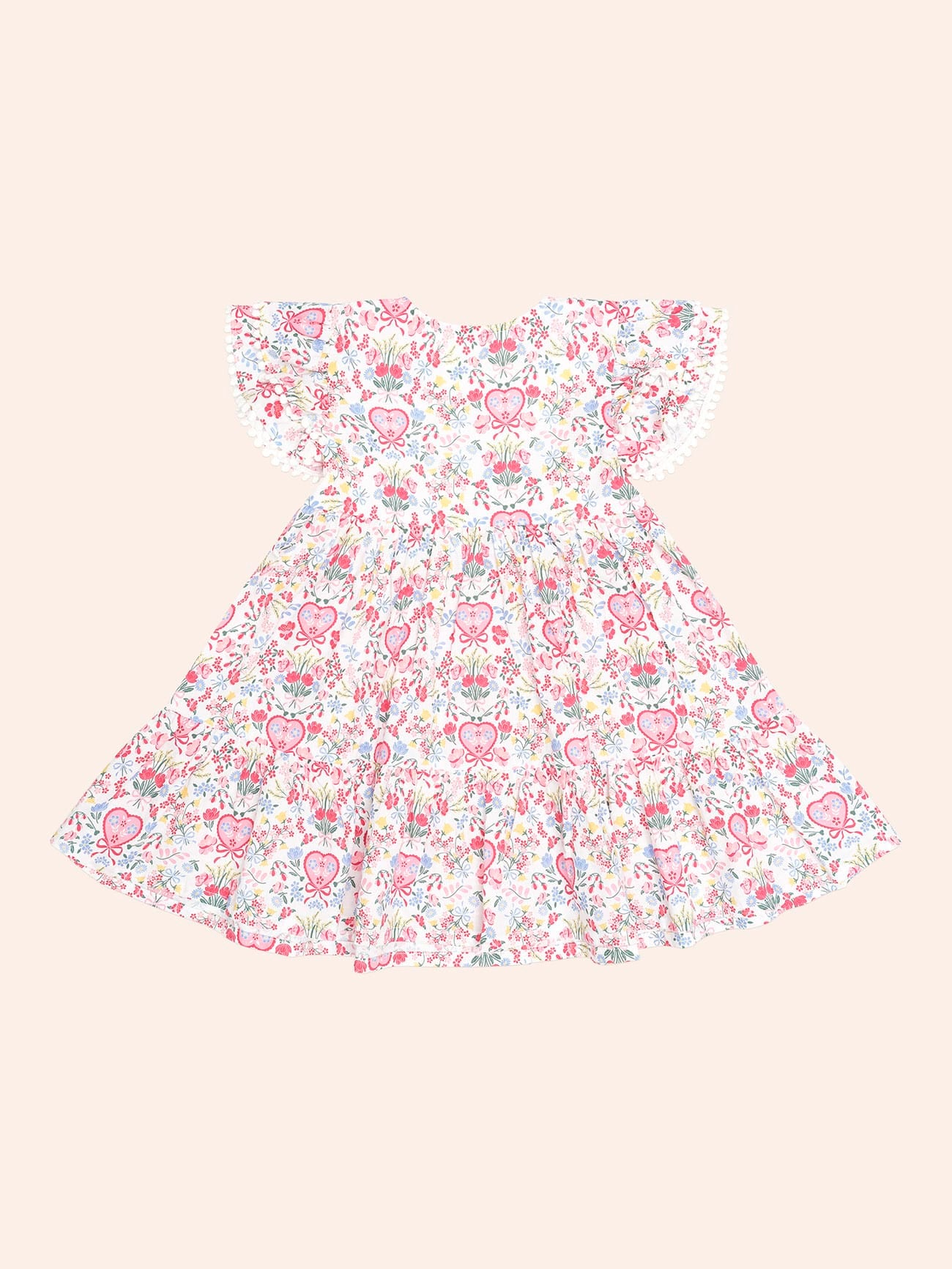 Scallop Floral Tiered Dress DRESS Huxbaby Shopify