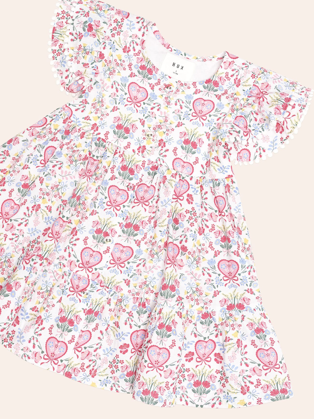 Scallop Floral Tiered Dress DRESS Huxbaby Shopify