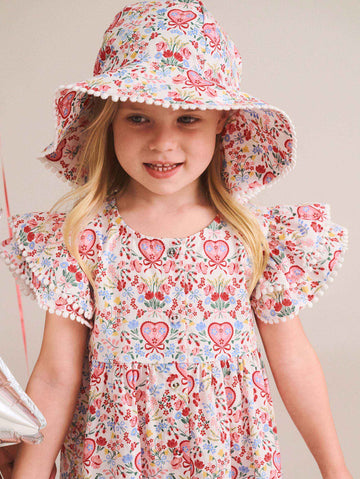 Scallop Floral Tiered Dress DRESS Huxbaby Shopify