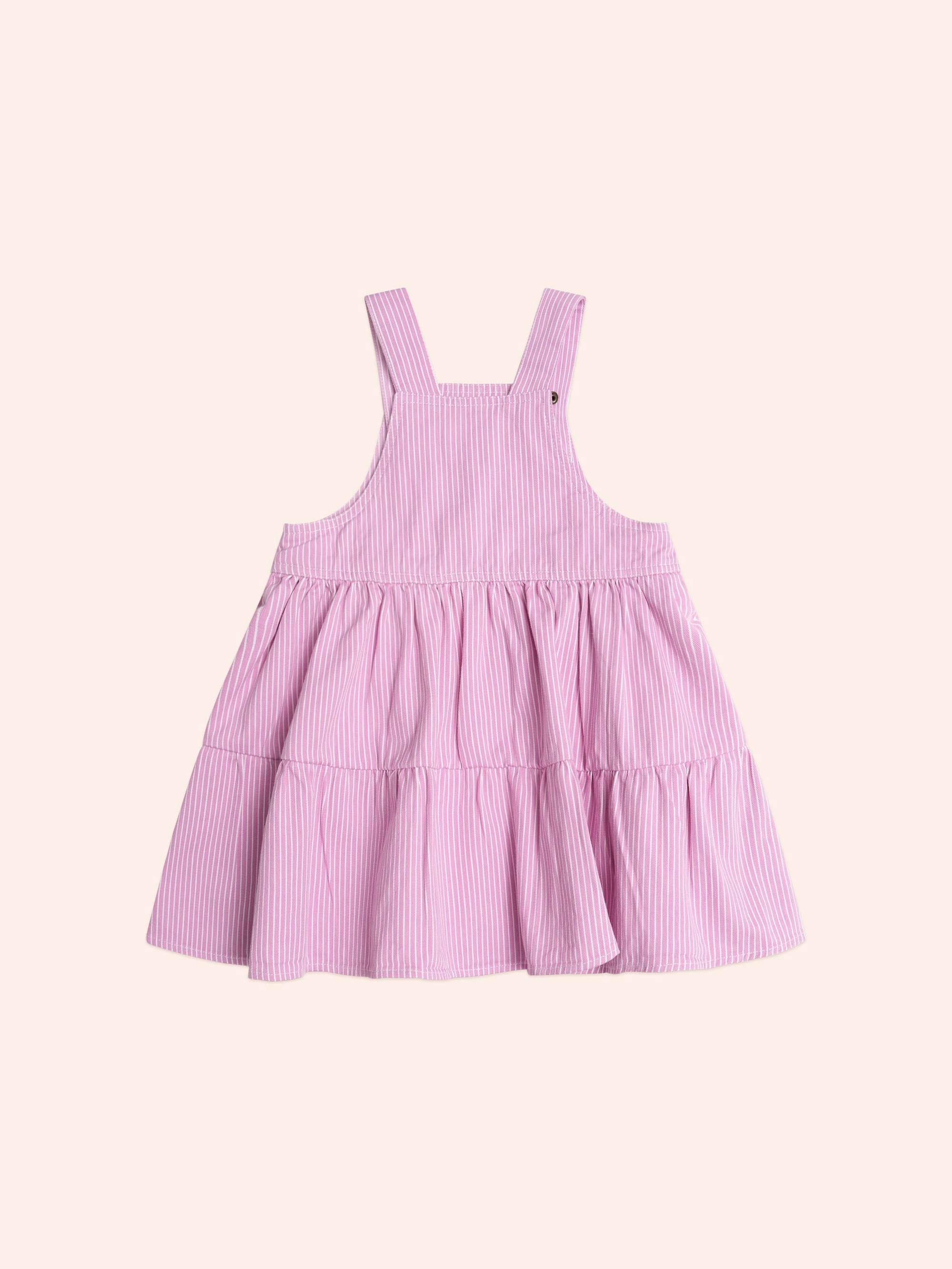 Candy Stripe Pinafore Dress DRESS Huxbaby