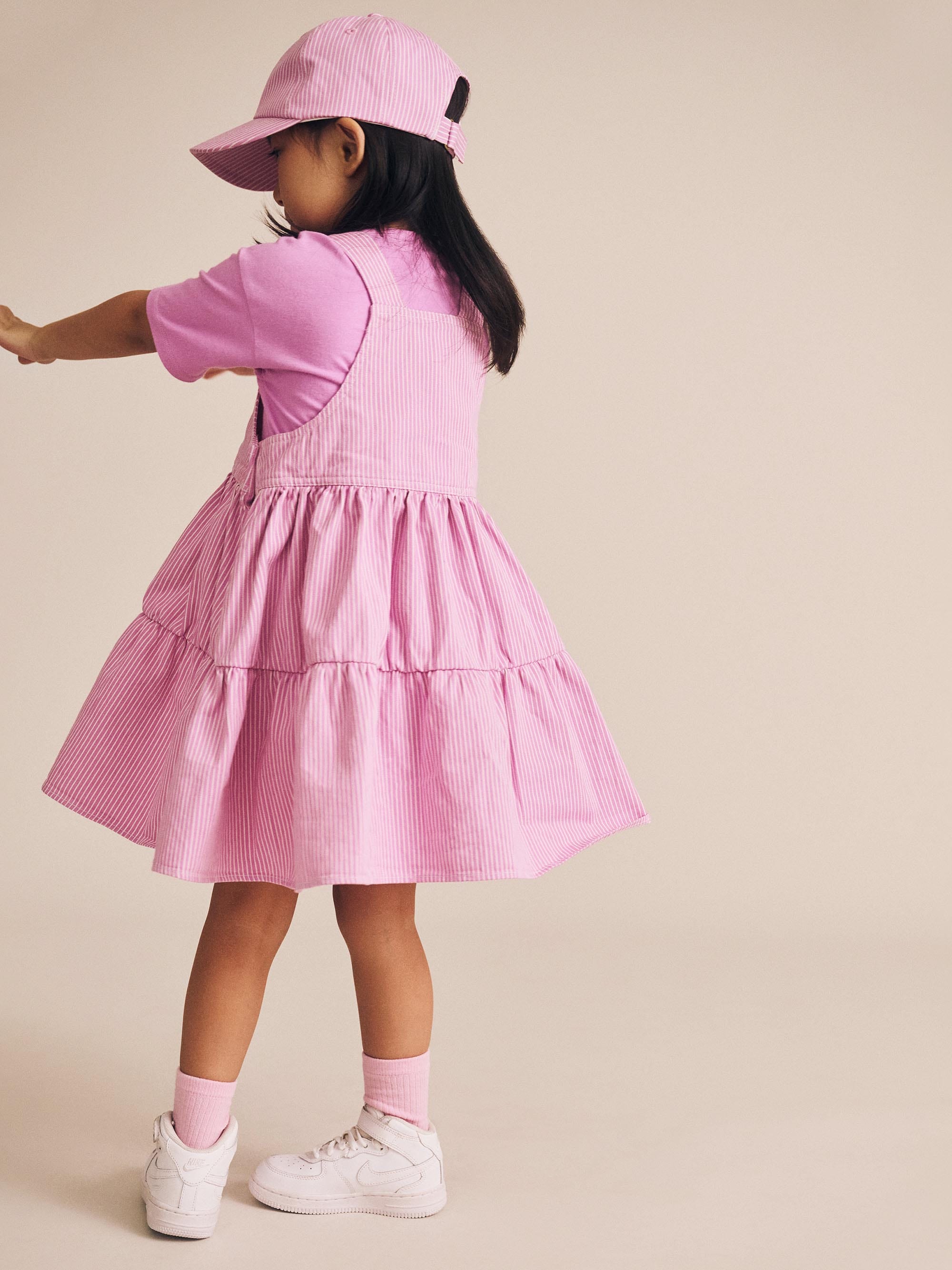 Candy Stripe Pinafore Dress – Huxbaby